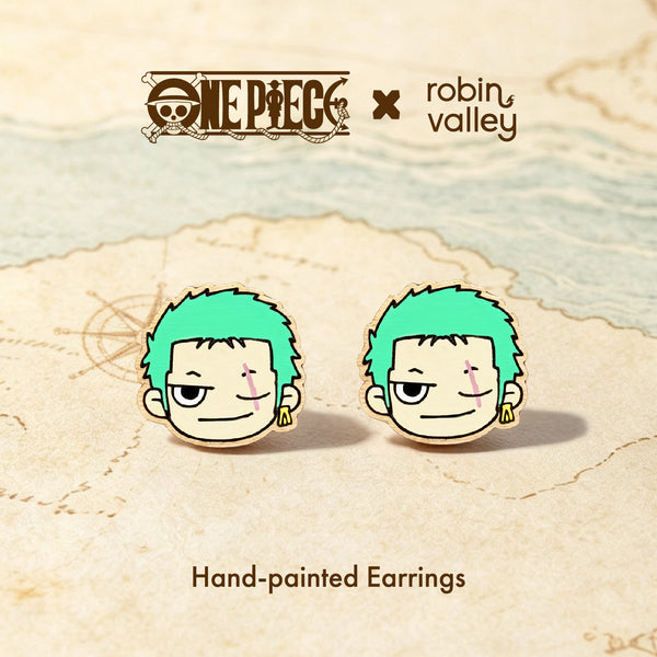 Officially Licensed One Piece Zoro Stud Earrings – Wave 1: Fish-Man Island