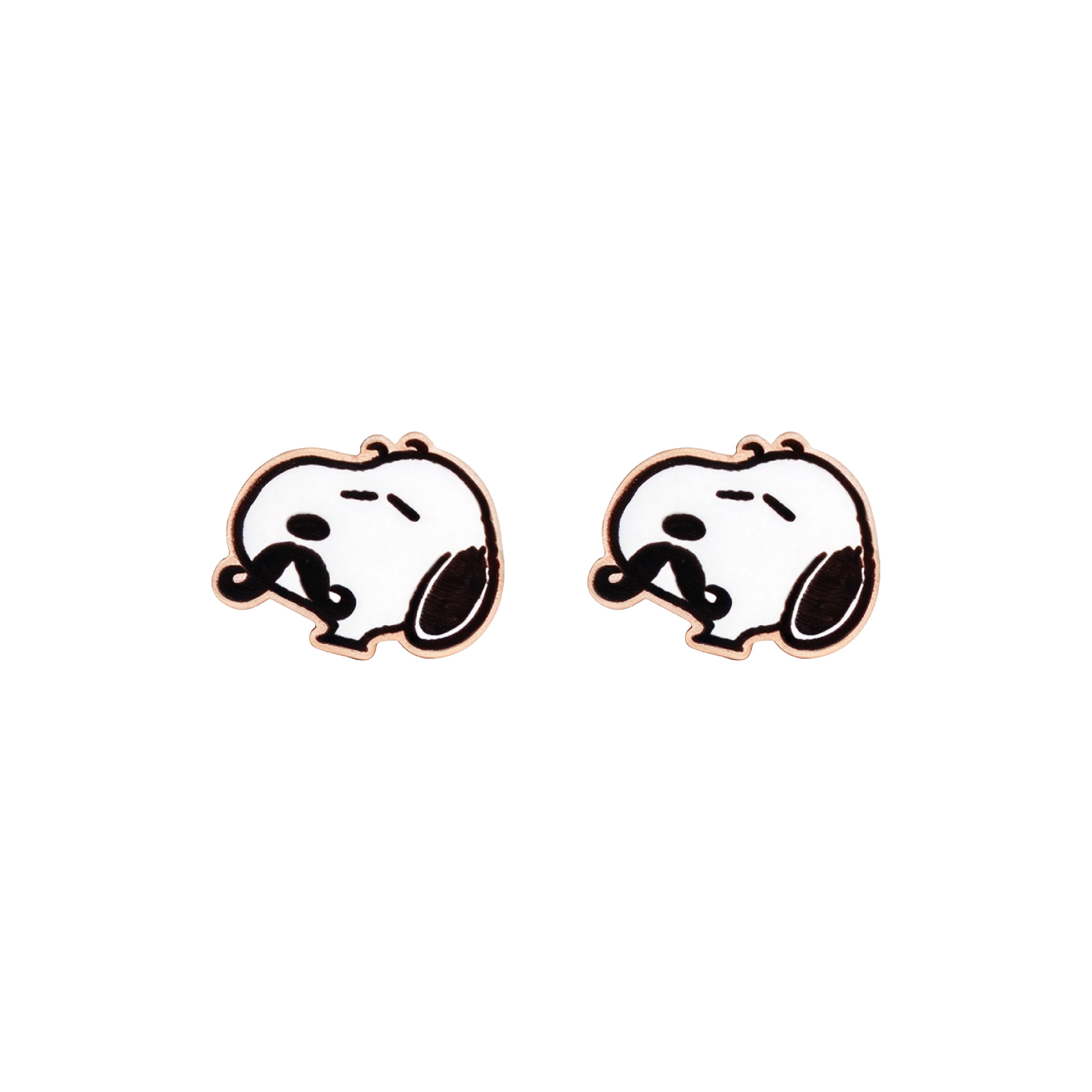 Officially Licensed Peanuts Snoopy with Moustache Stud Earrings