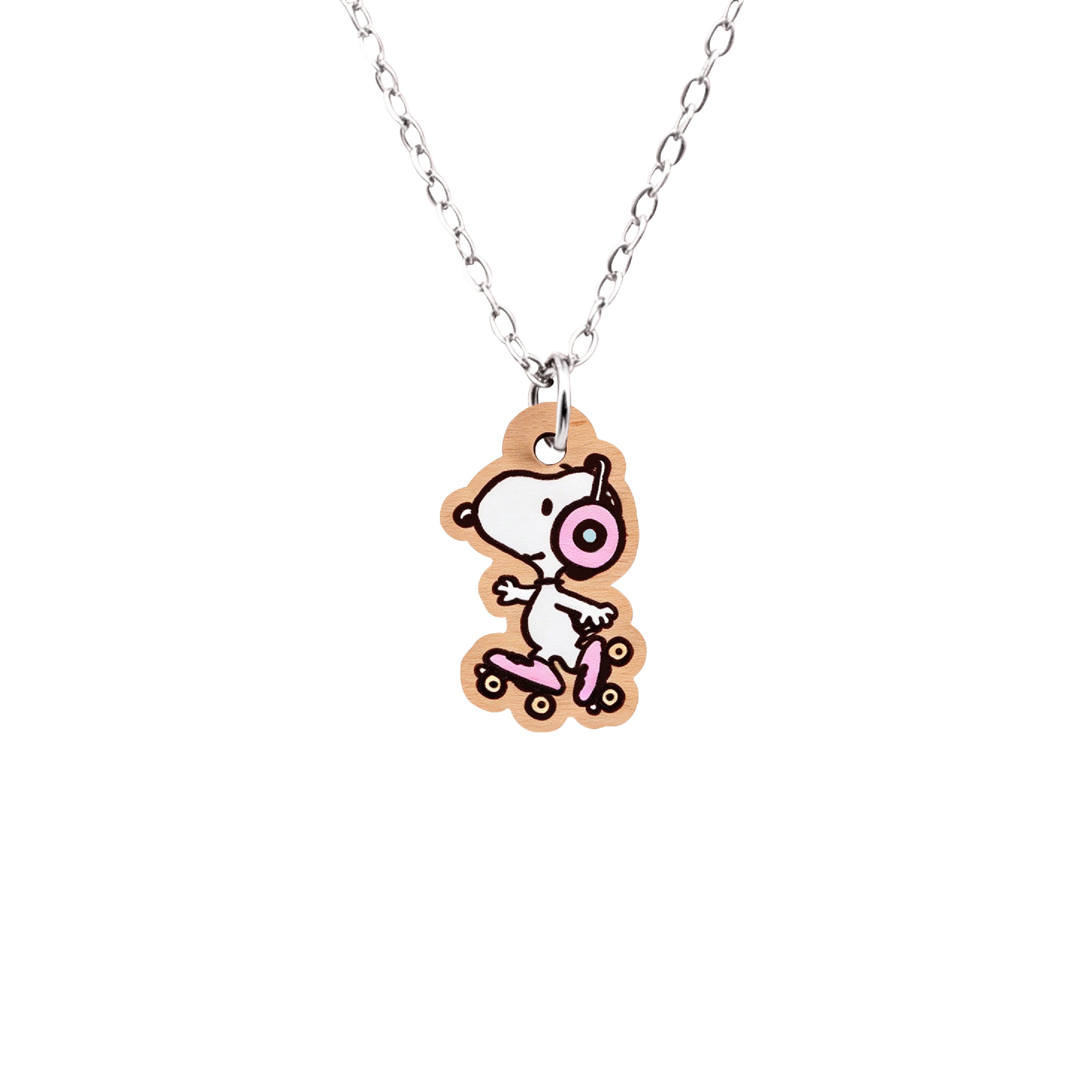 Officially Licensed Peanuts Roller Skating Snoopy Necklace