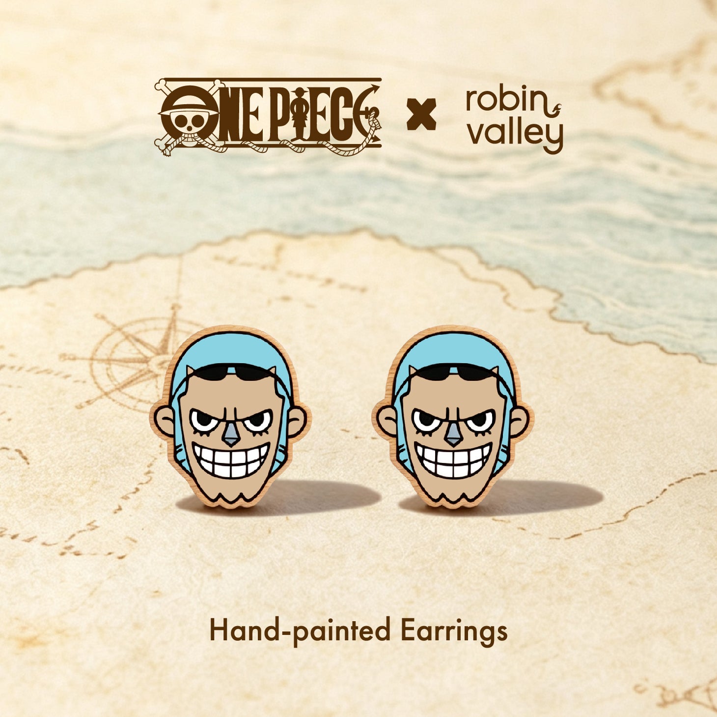 Officially Licensed One Piece Franky Stud Earrings – Wave 1: Fish-Man Island