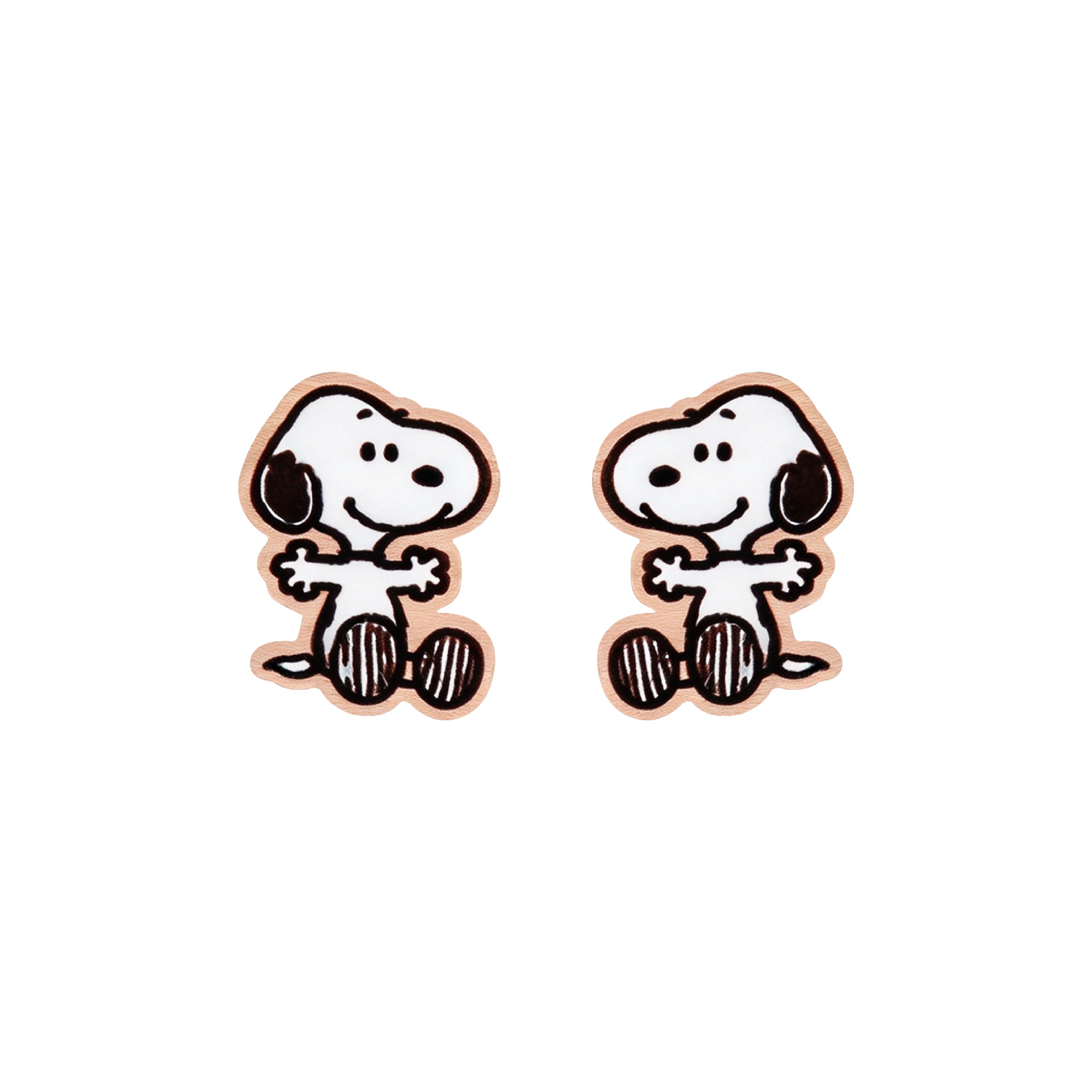 Officially Licensed Peanuts Snoopy Open Arms Stud Earrings