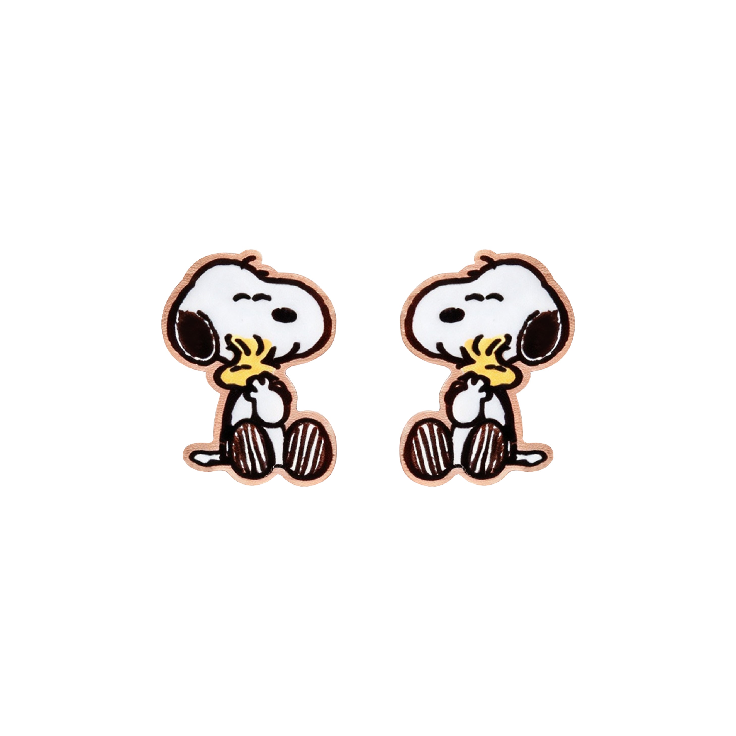 Officially Licensed Peanuts Snoopy and Woodstock Stud Earrings