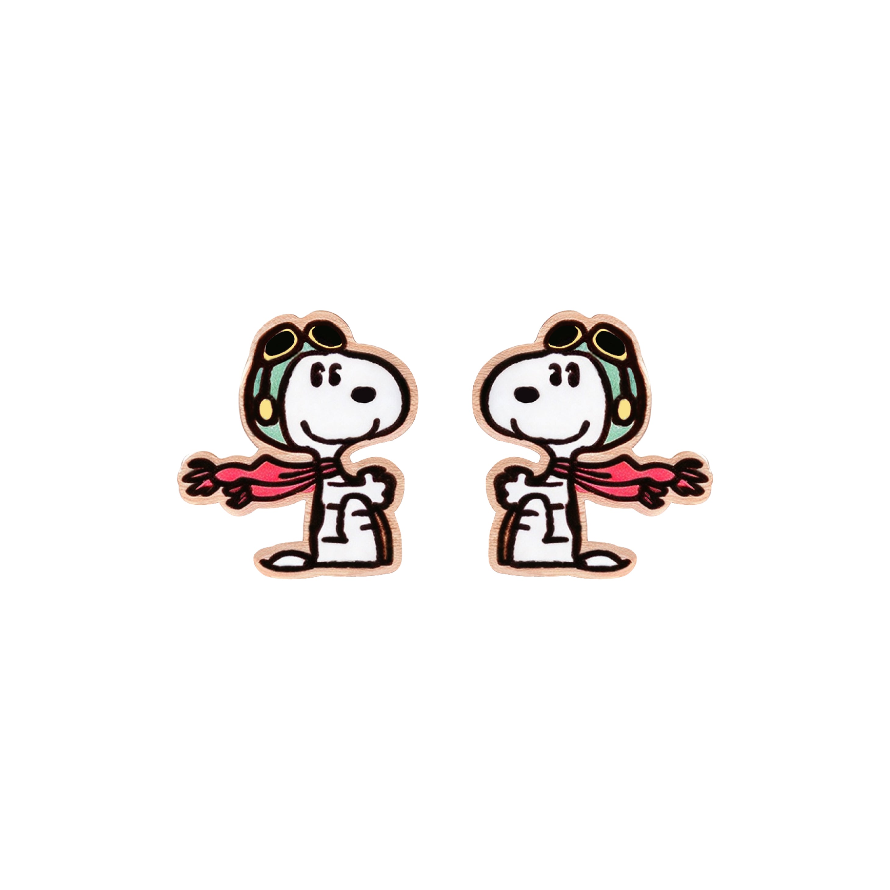 Officially Licensed Peanuts Flying Ace Snoopy Stud Earrings