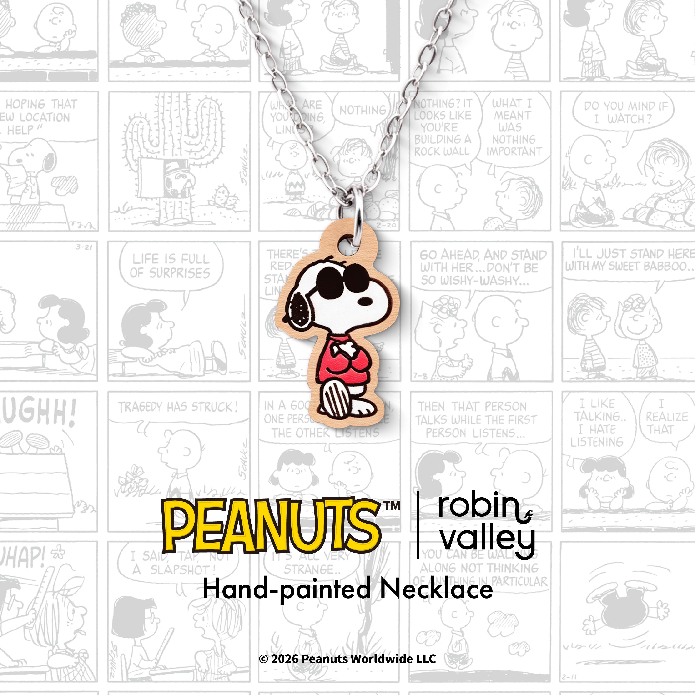 Officially Licensed Peanuts Joe Cool Snoopy Necklace