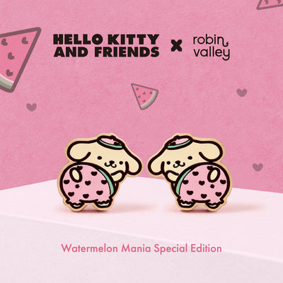 Officially Licensed Watermelon Pompompurin Stud Earrings