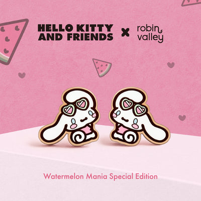 Officially Licensed Watermelon Cinnamoroll Stud Earrings