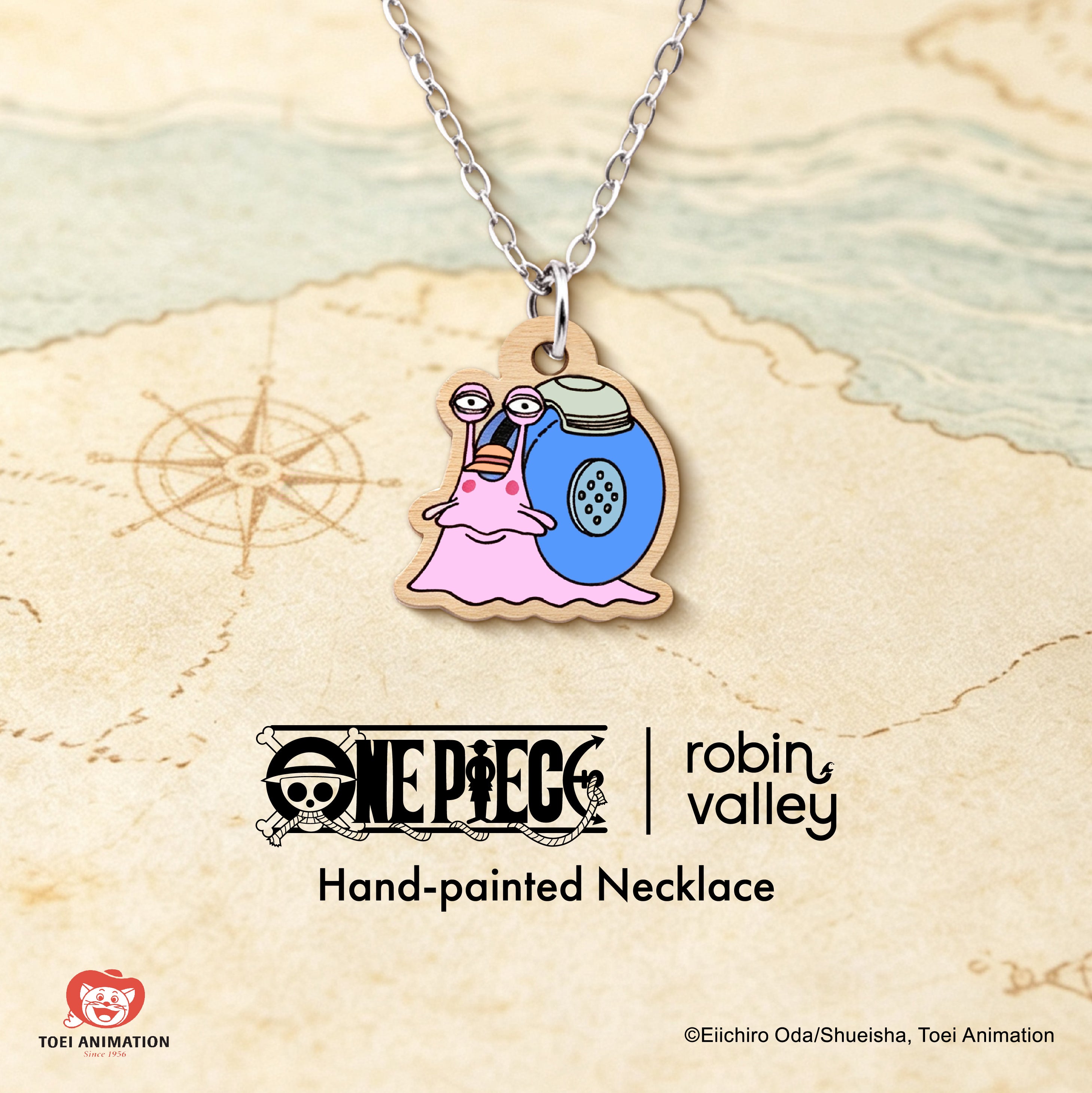 Officially Licensed One Piece Luffy Den Den Mushi Necklace – Wave 1: Fish-Man Island