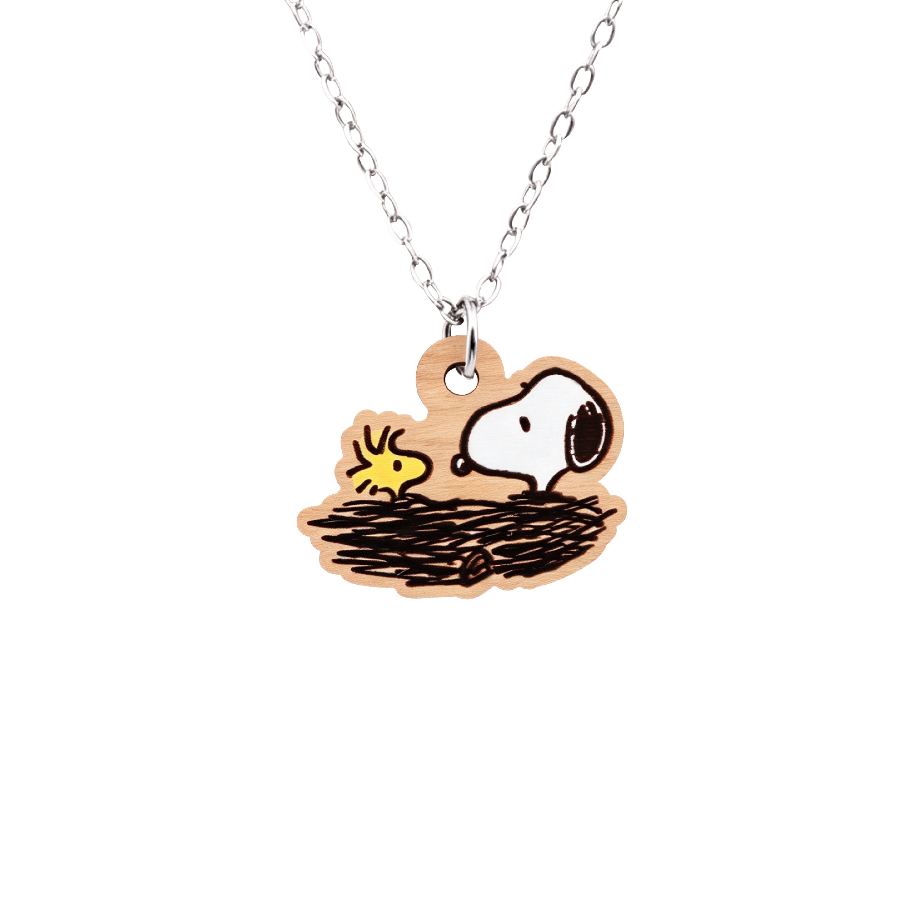 Officially Licensed Peanuts Snoopy and Woodstock in a Nest Necklace