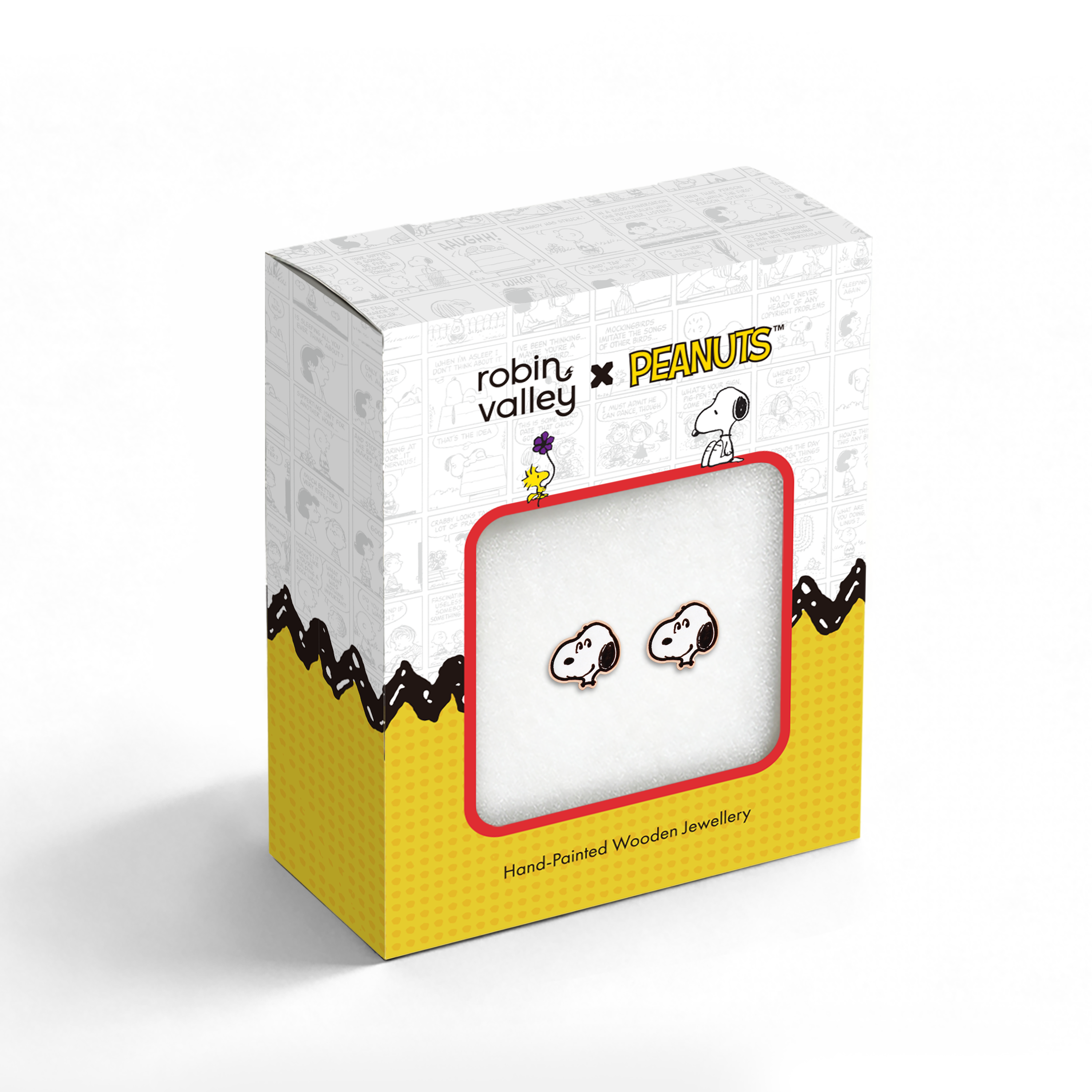 Officially Licensed Peanuts Happy Snoopy Stud Earrings