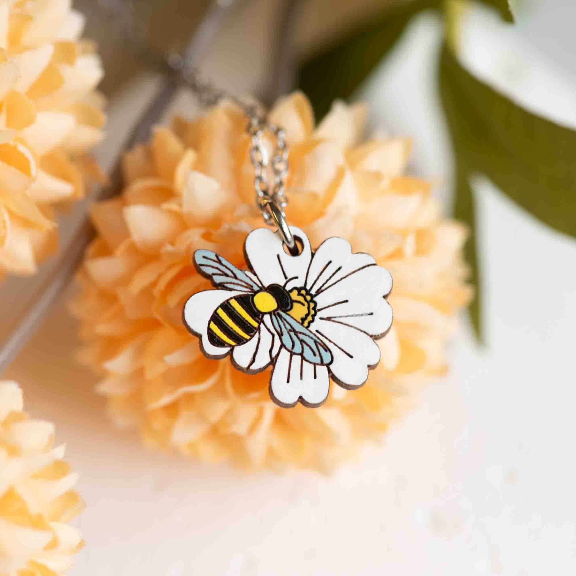 Bee and Flower Necklace