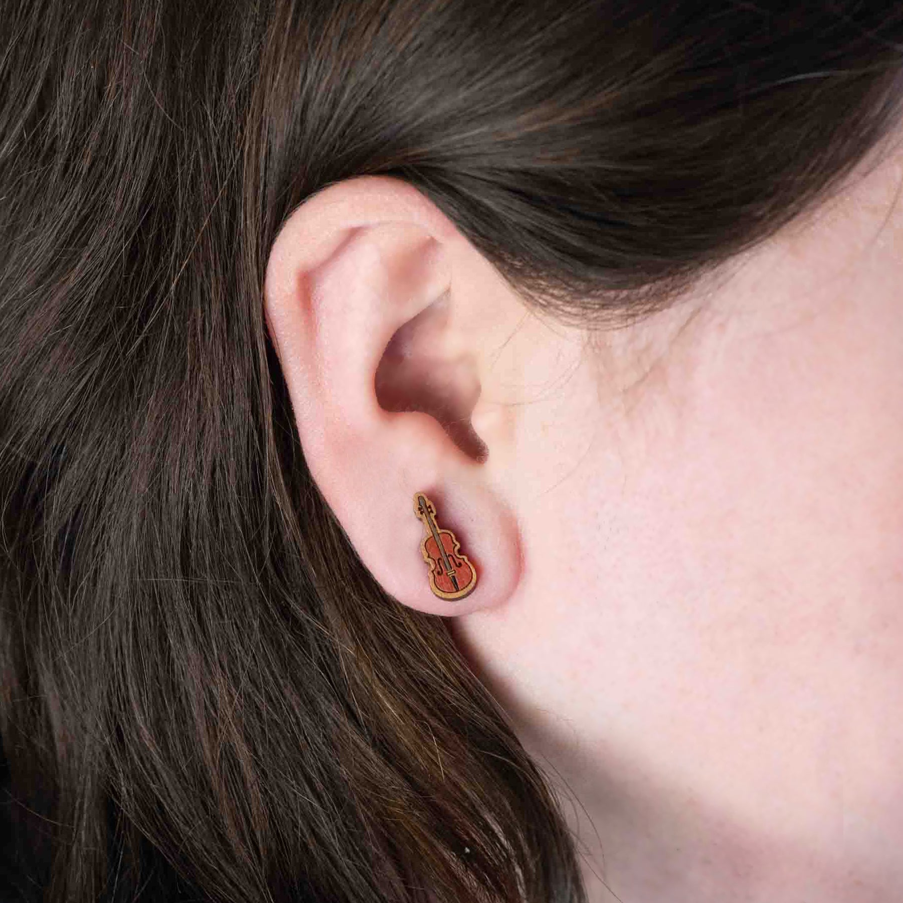 Violin Stud Earrings