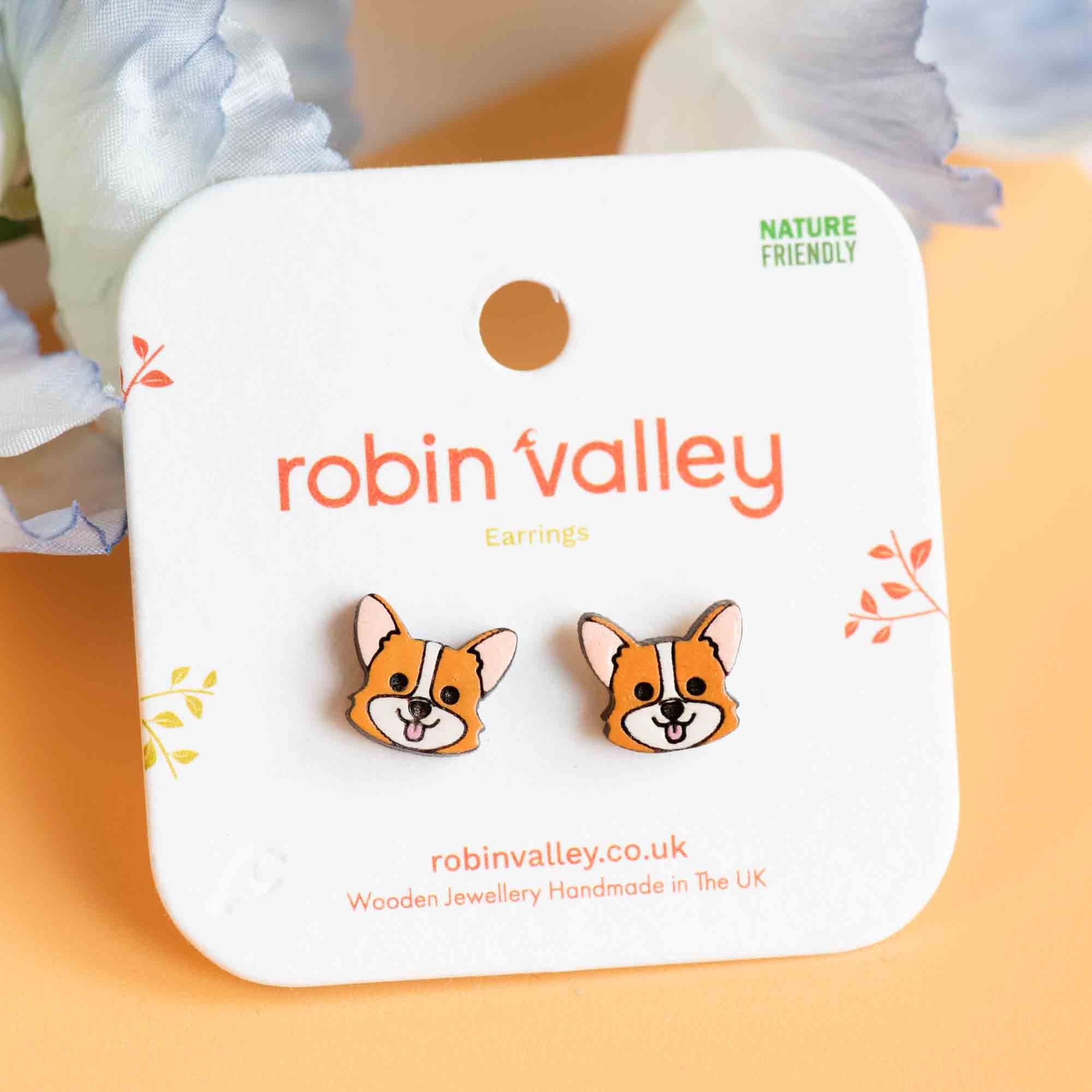 Hand-painted Corgi Earrings - PEL10045