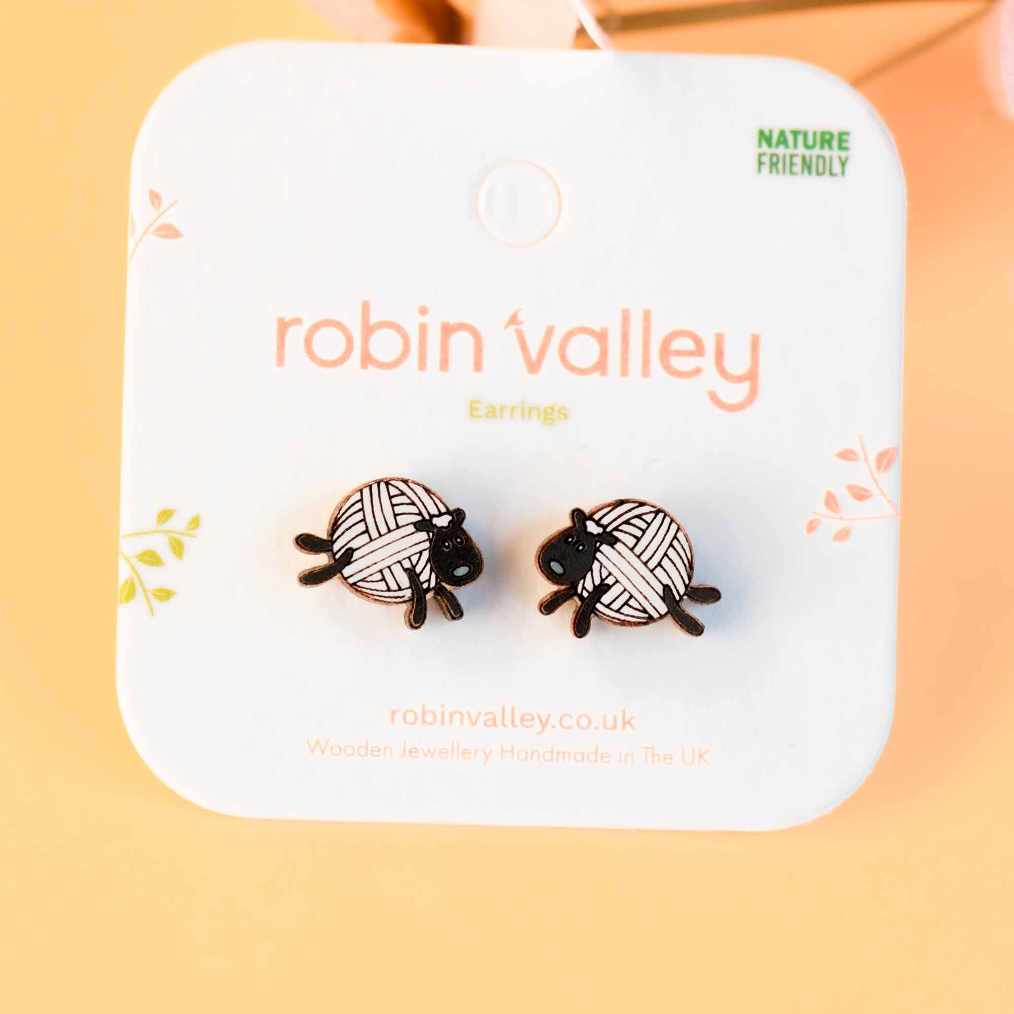 Black Sheep Yarn Earrings - PEL10333