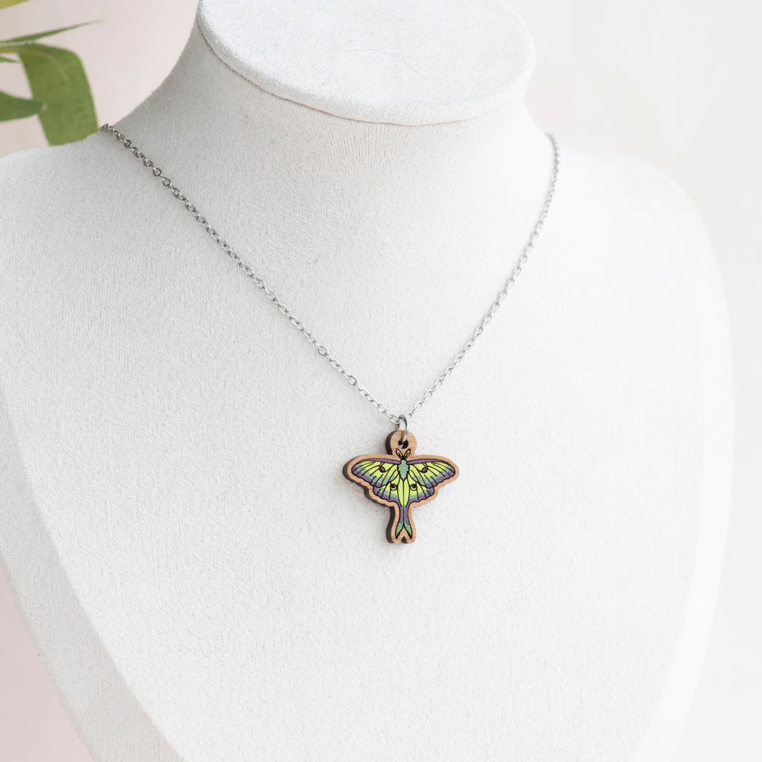 Green Luna Moth Necklace