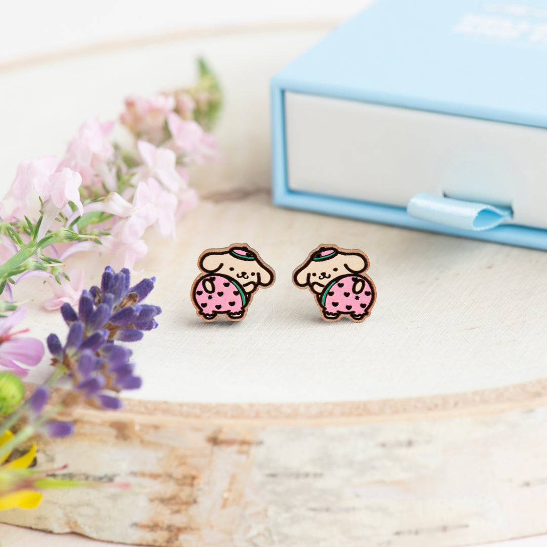 Officially Licensed Watermelon Pompompurin Stud Earrings
