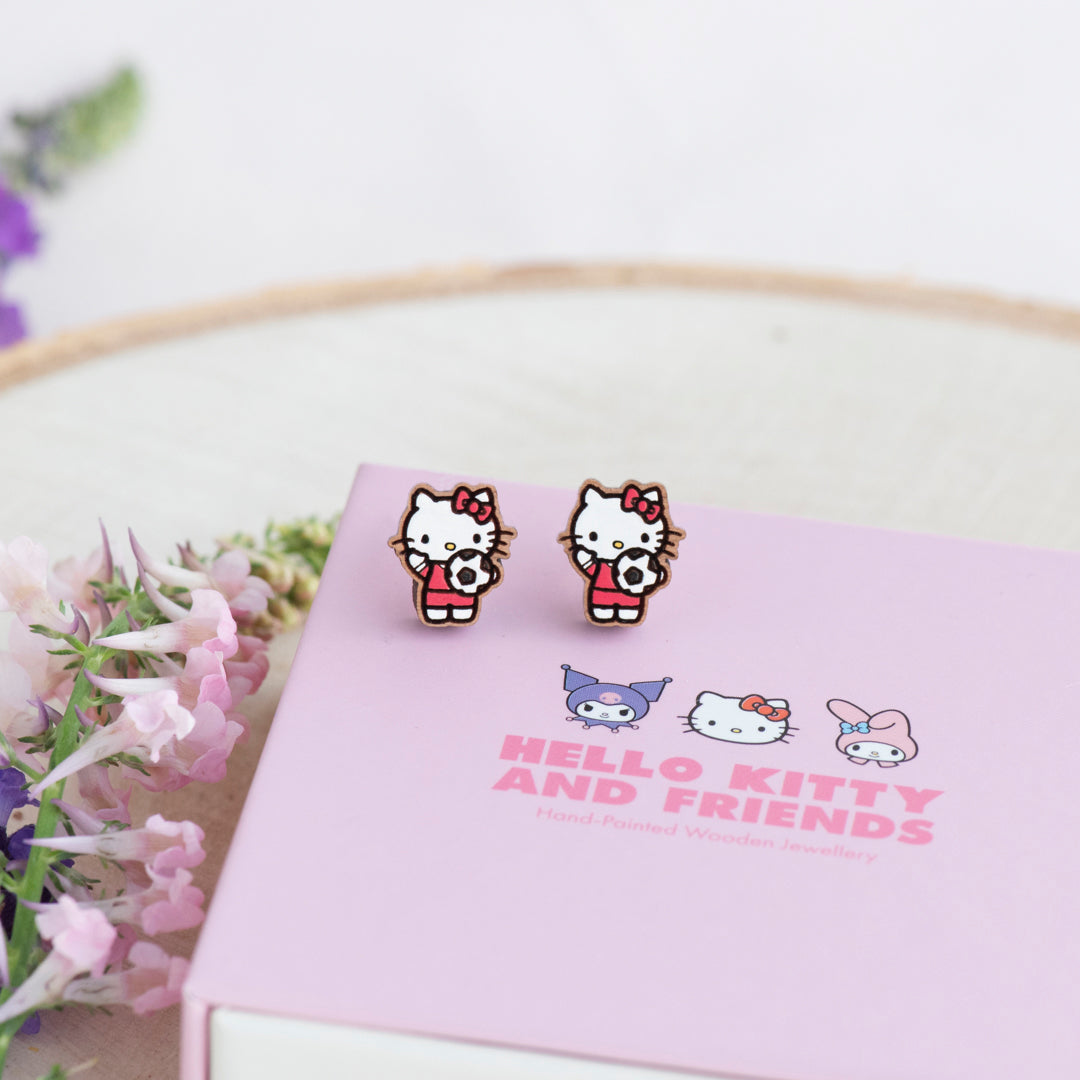 Official licensed Hello Kitty Football Stud Earrings