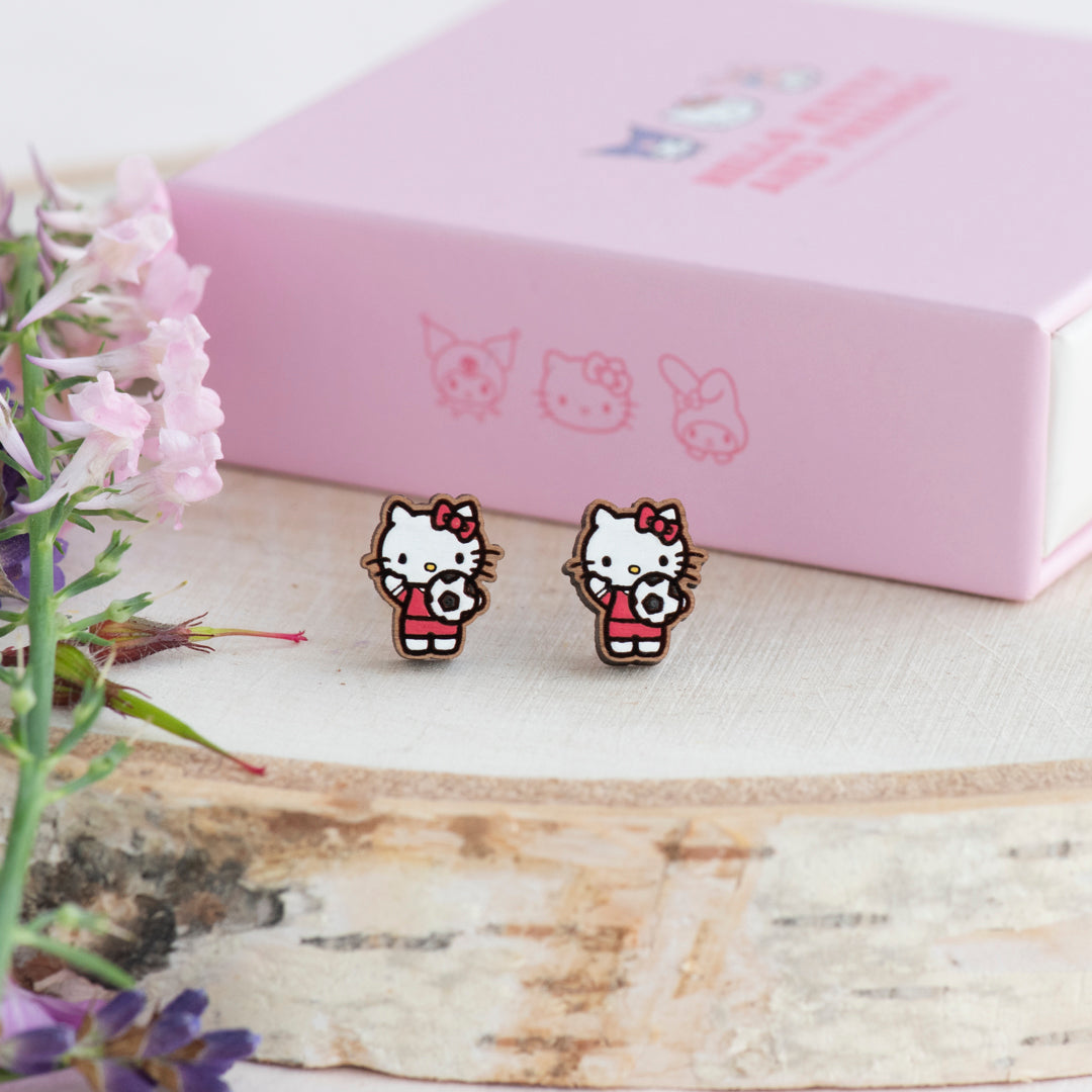 Official licensed Hello Kitty Football Stud Earrings
