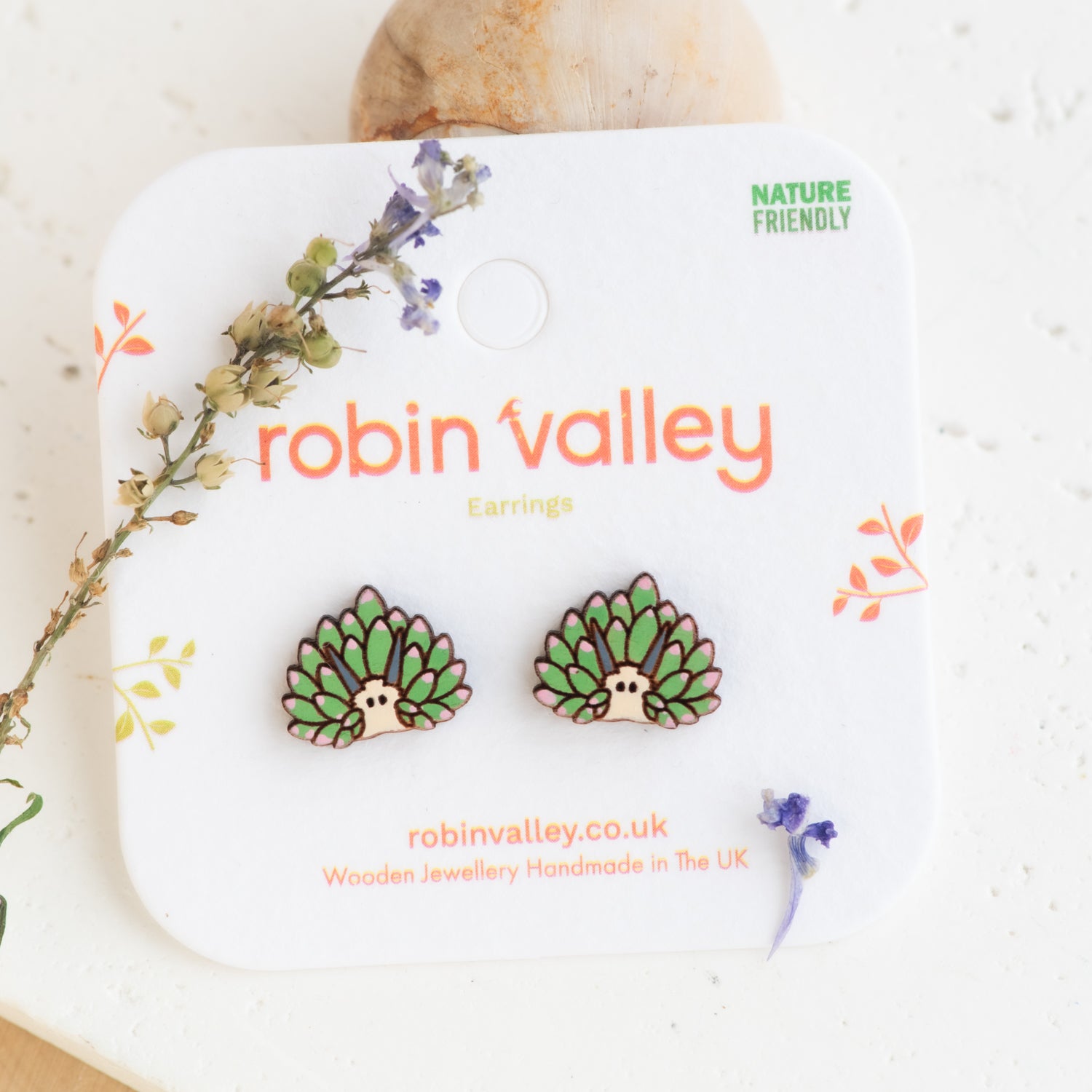 Leaf Sheep Stud Earrings