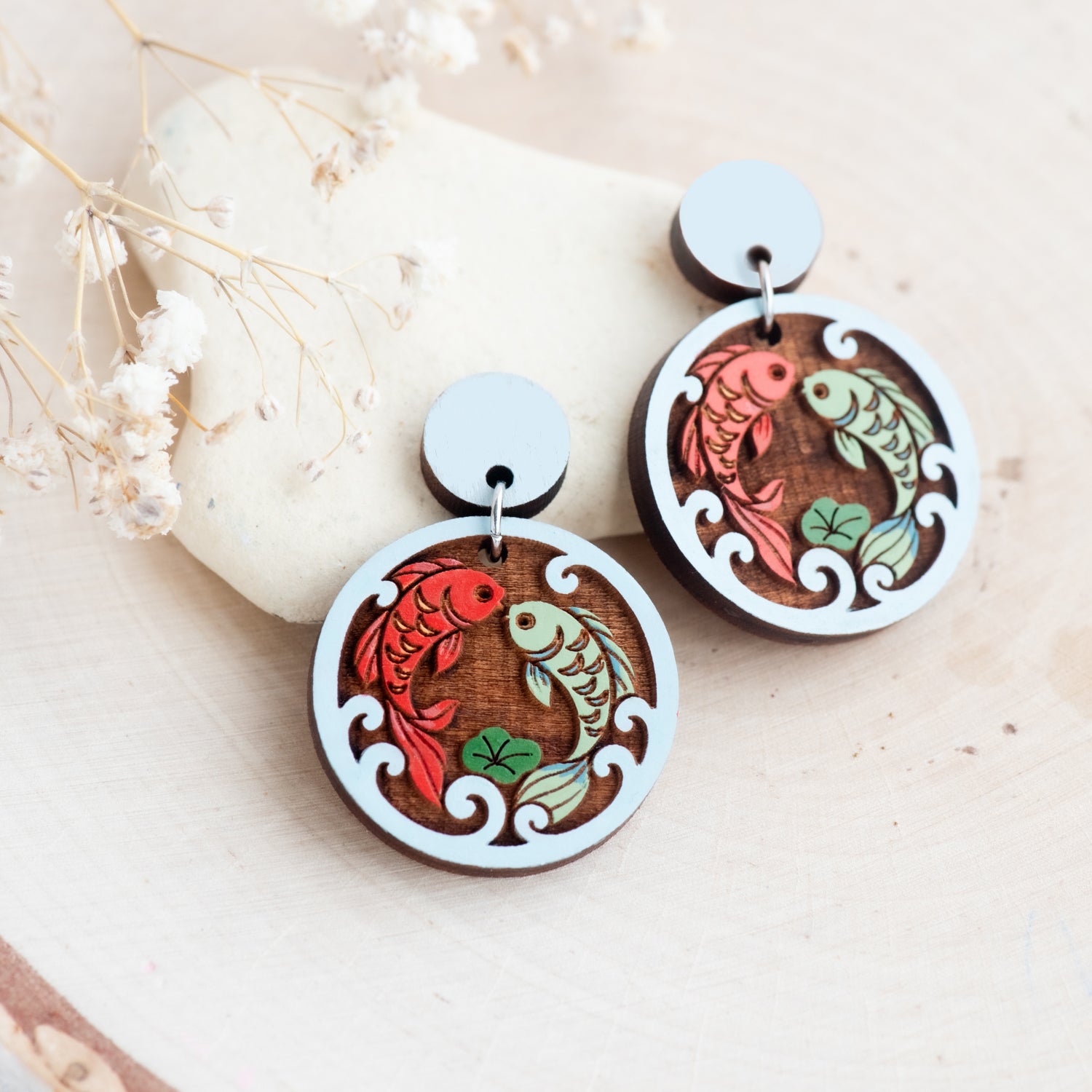 Pendientes colgantes de narciso