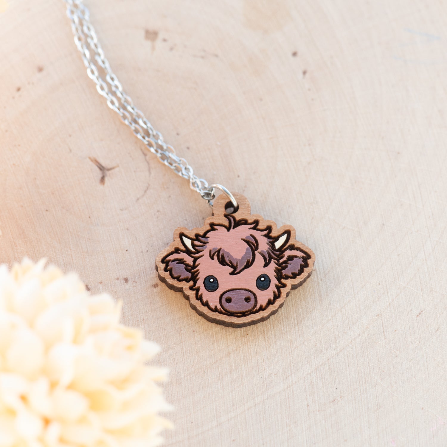 Baby Highland Cow Necklace