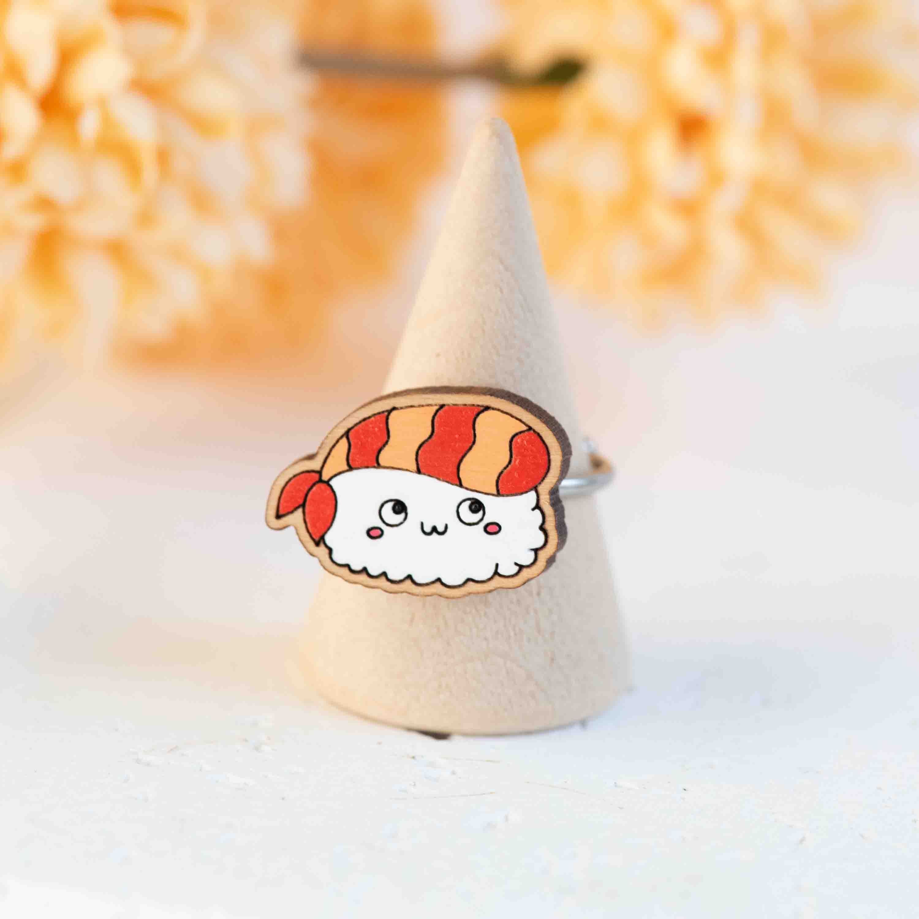 Hand-Painted Sushi Adjustable Ring - RT75279