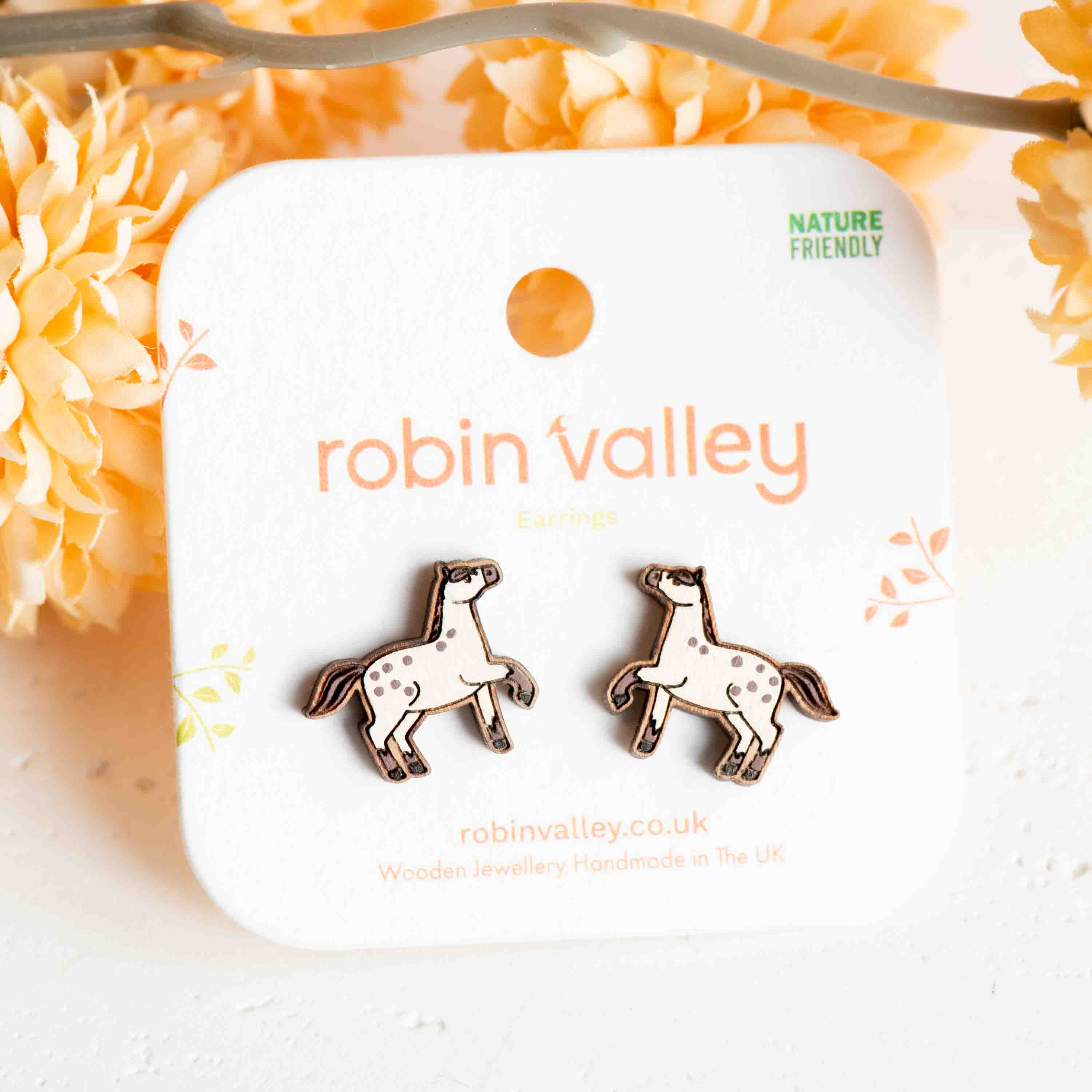 Boucles d'oreilles clous Cheval Blanc