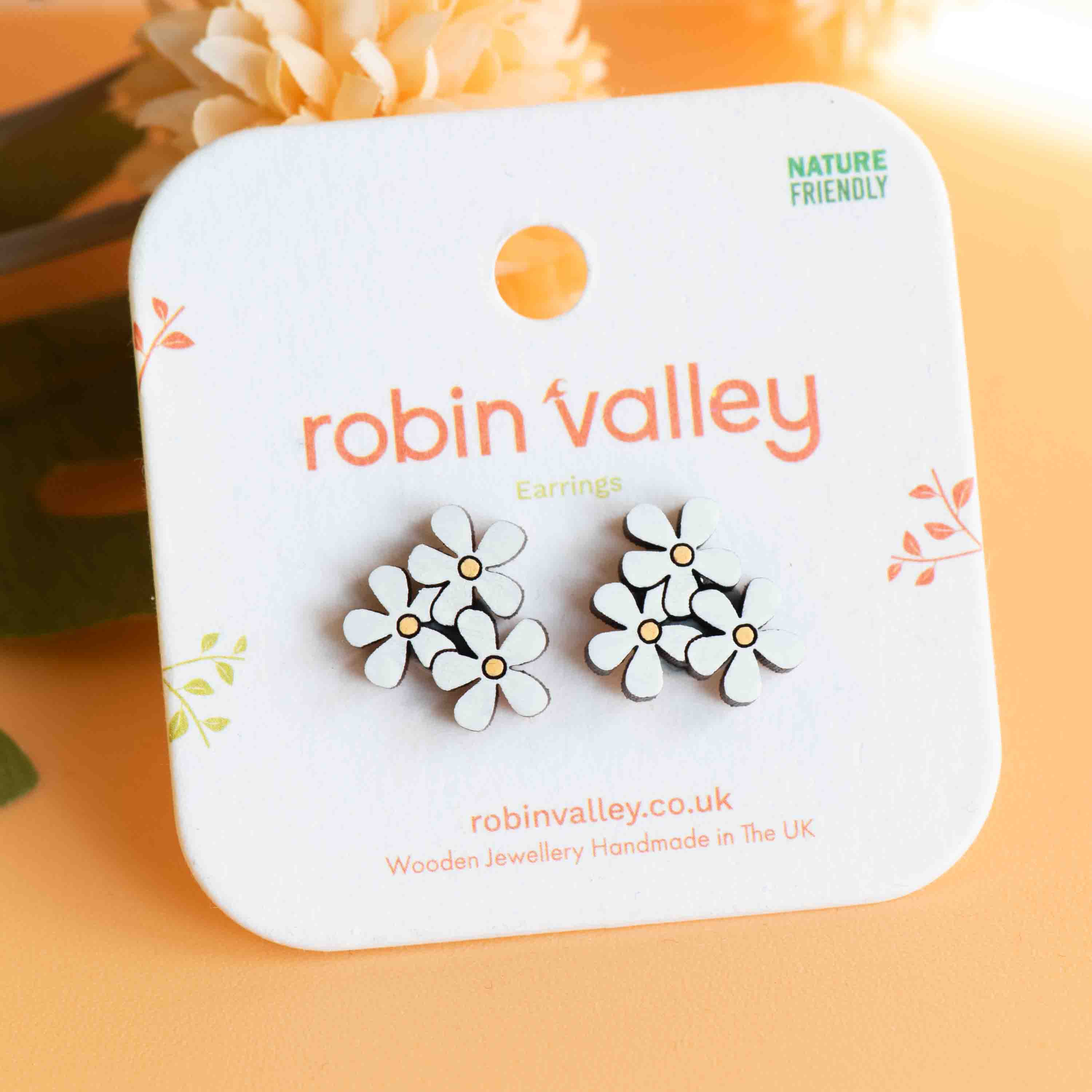 Triple Flower Stud Earrings