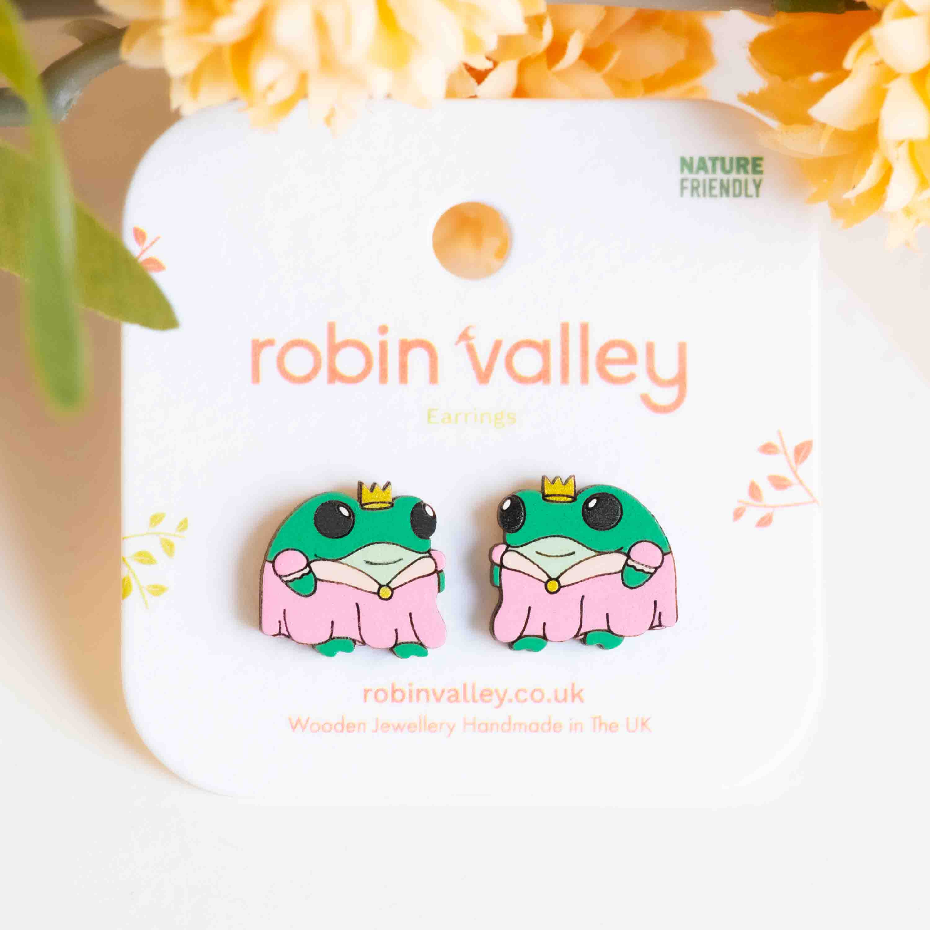 Chubby Frog Princess Earrings