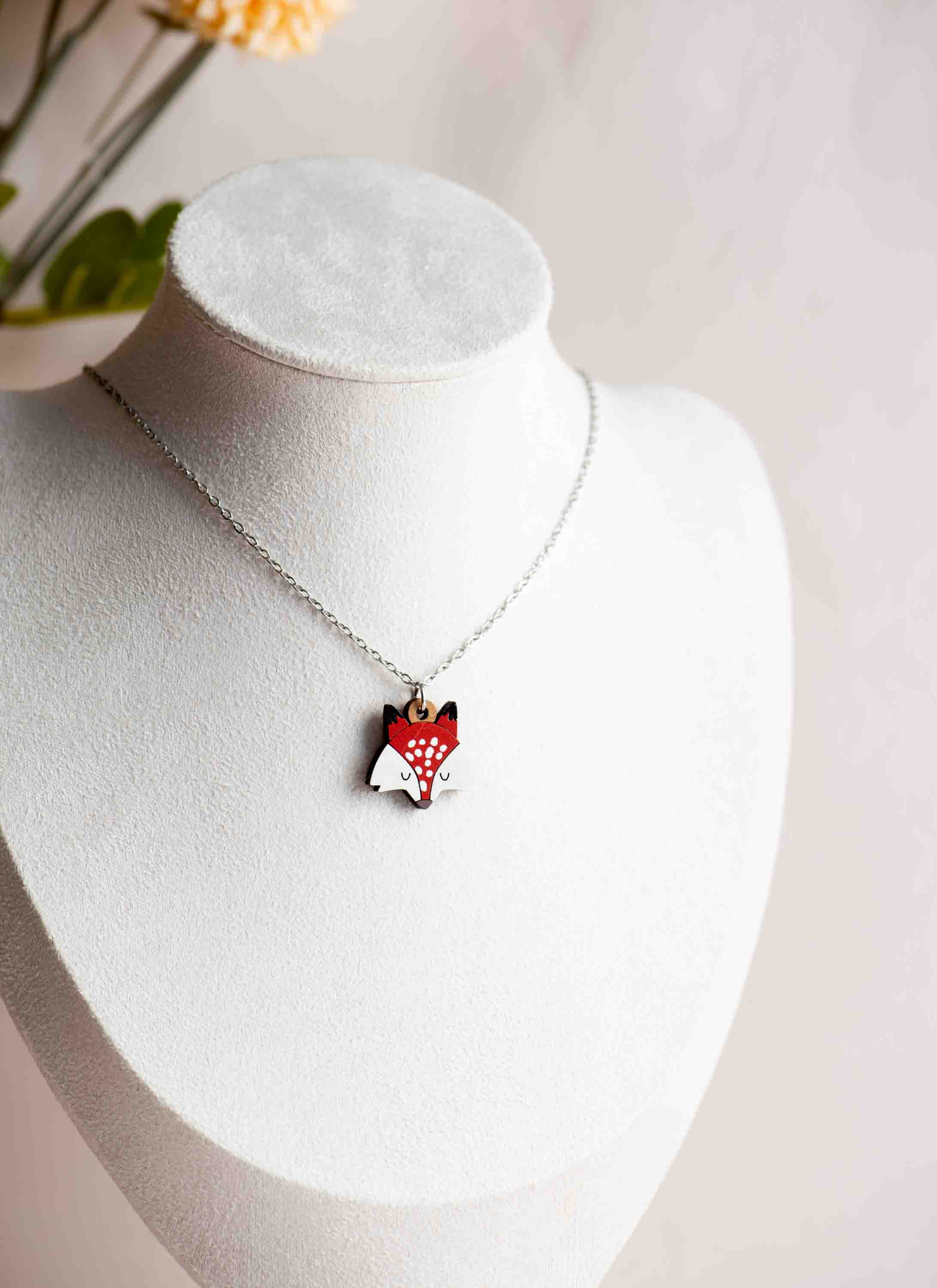 Woodland Fox Face Necklace