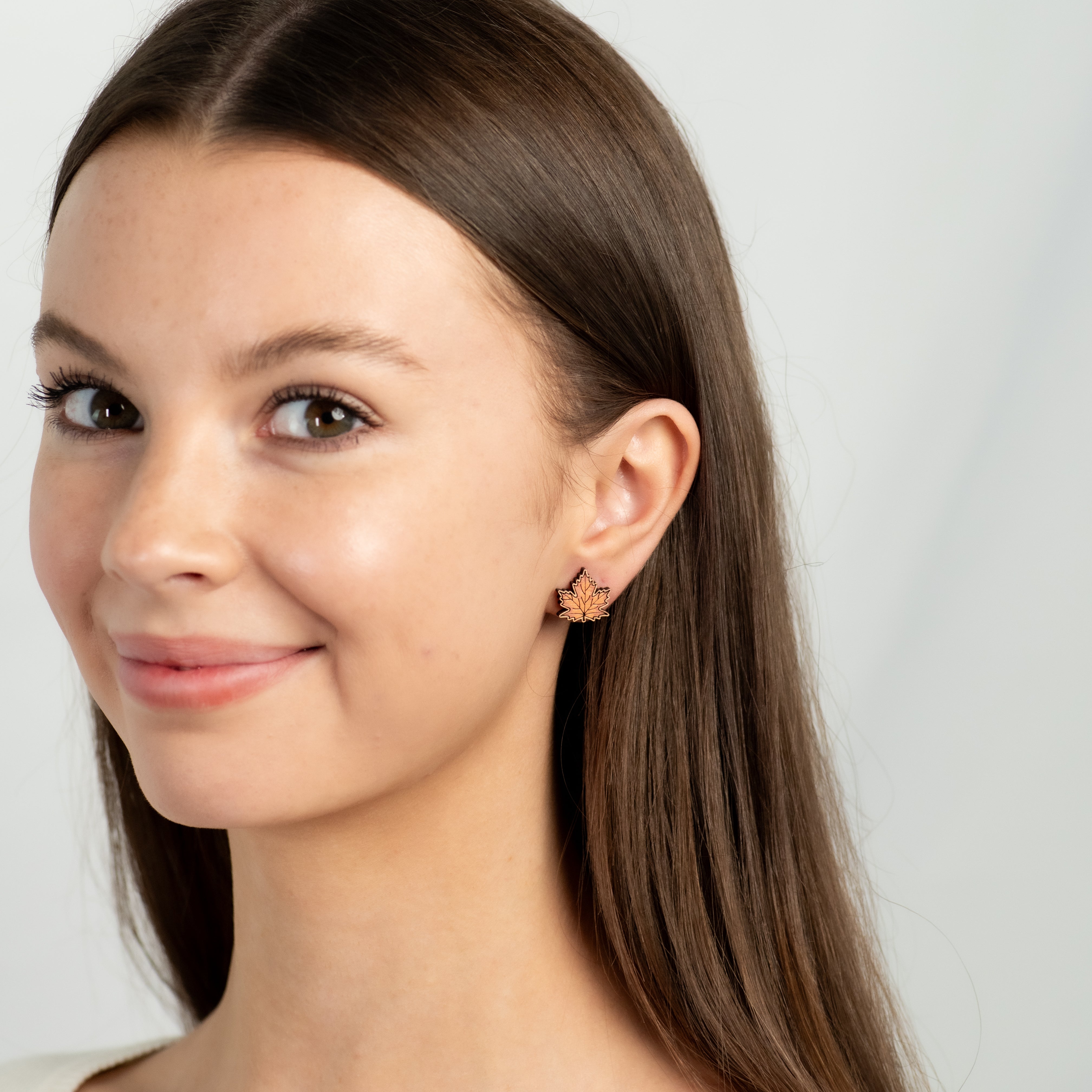 Maple Leaf Stud Earrings