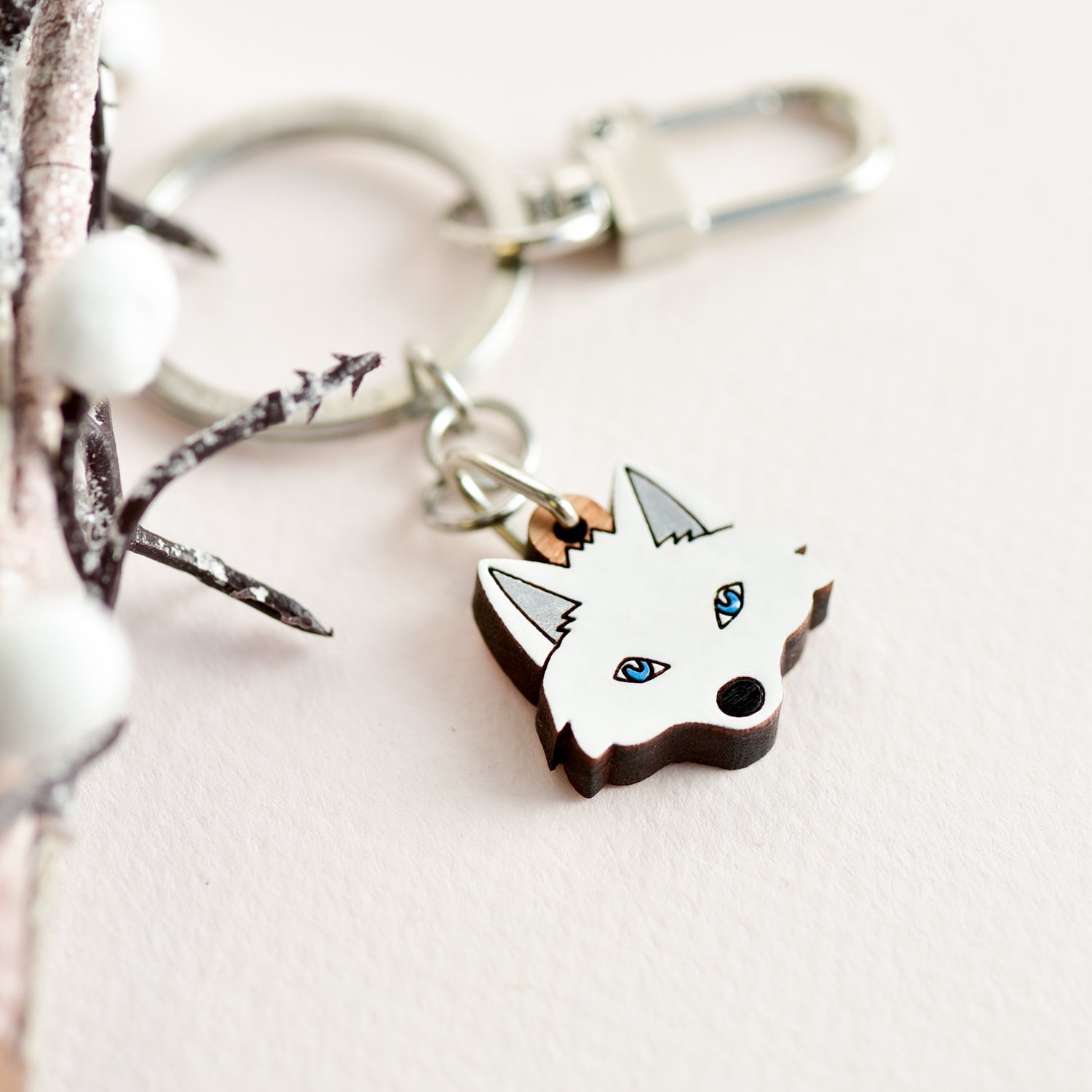 Arctic Fox Keyring