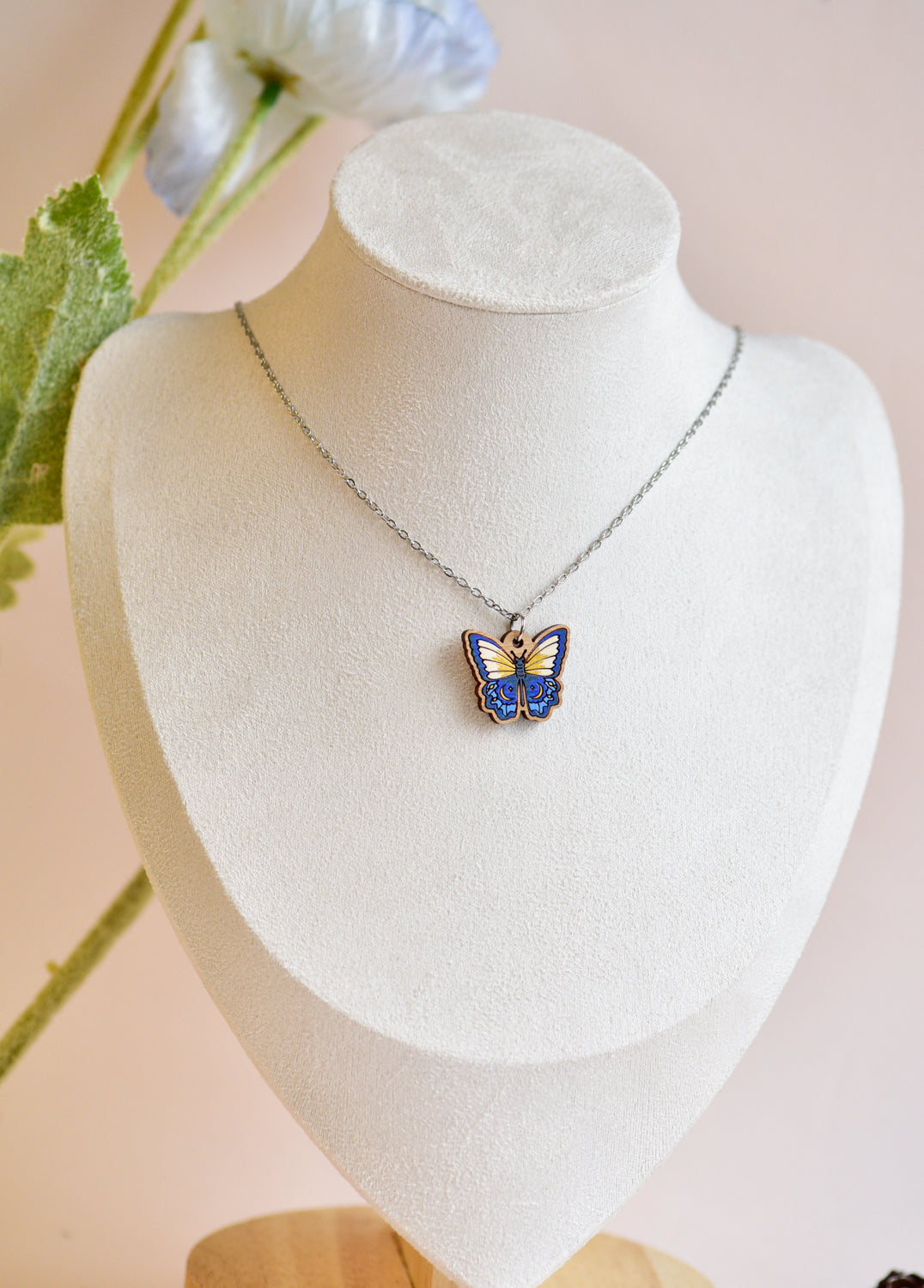 Crescent Butterfly Necklace