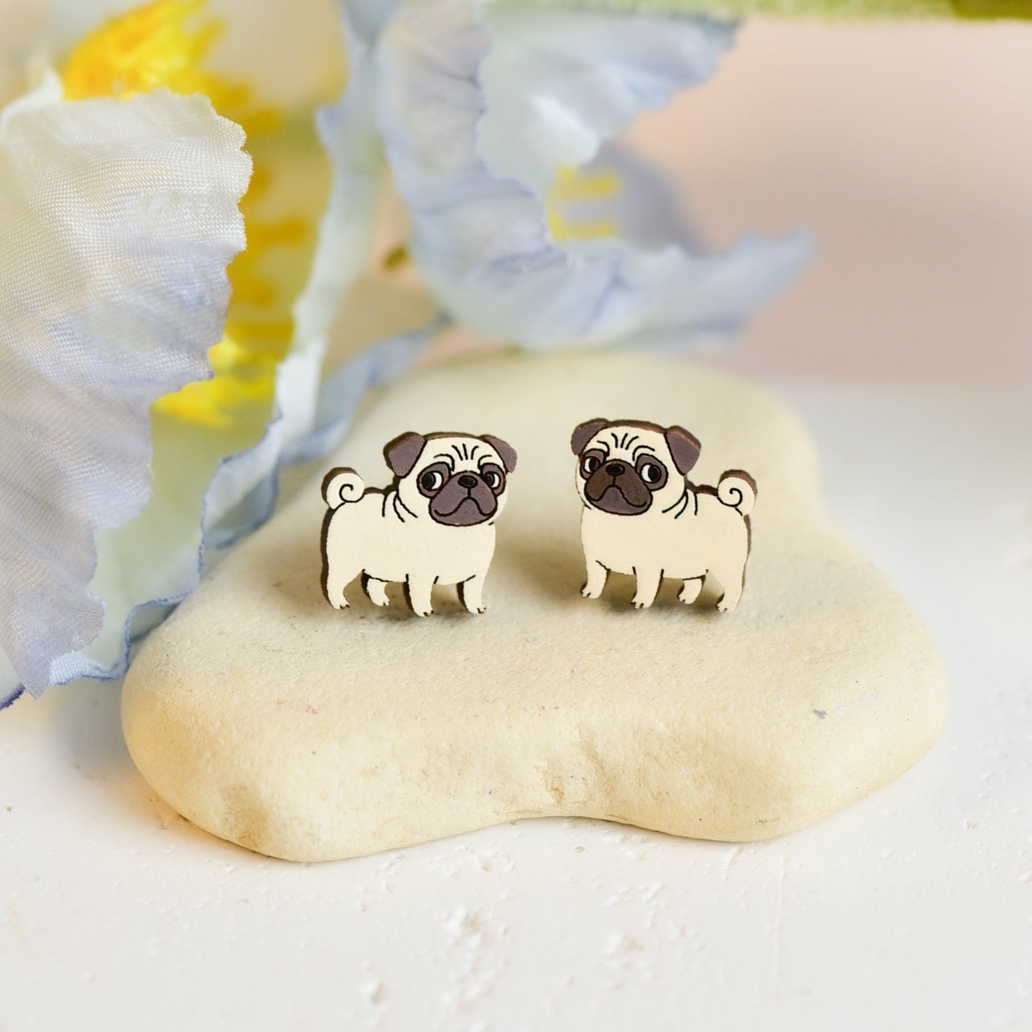 Pug Earrings