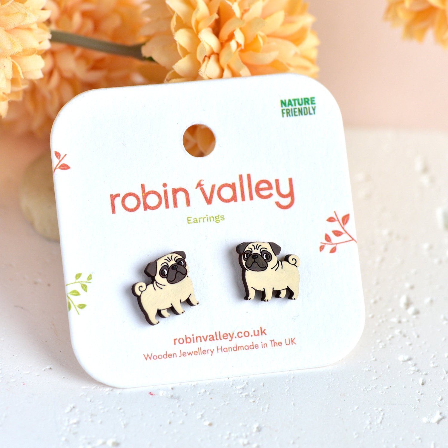 Pug Earrings