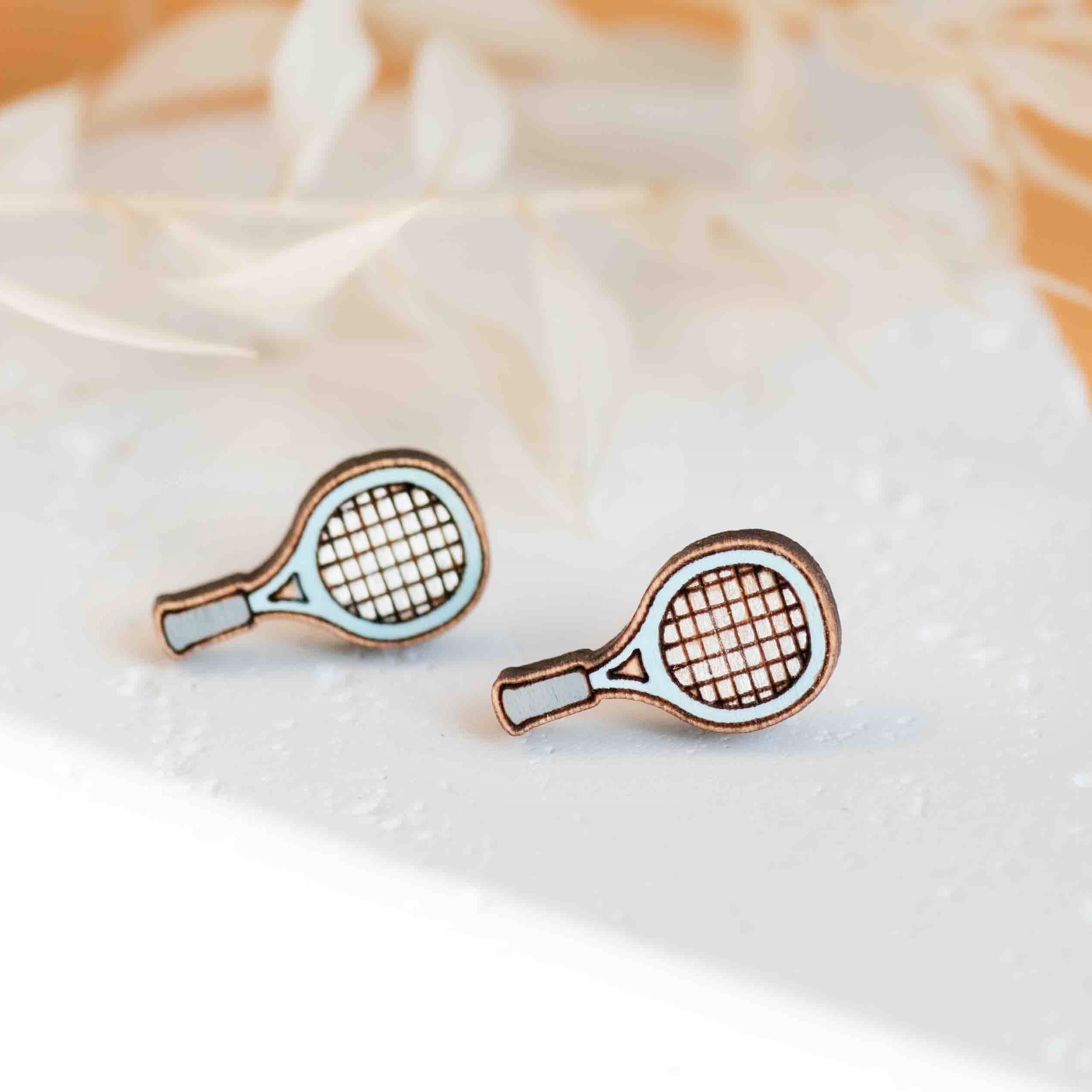 Tennis Racket Stud Earrings