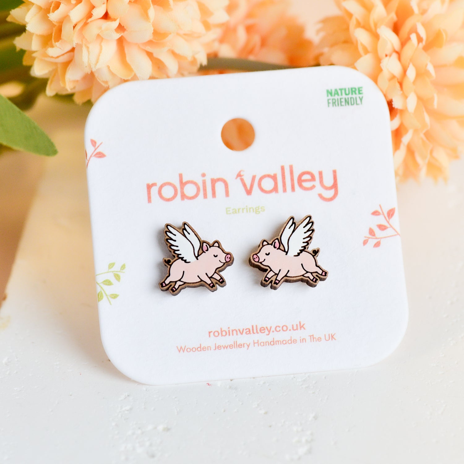 Flying Piggy Earrings