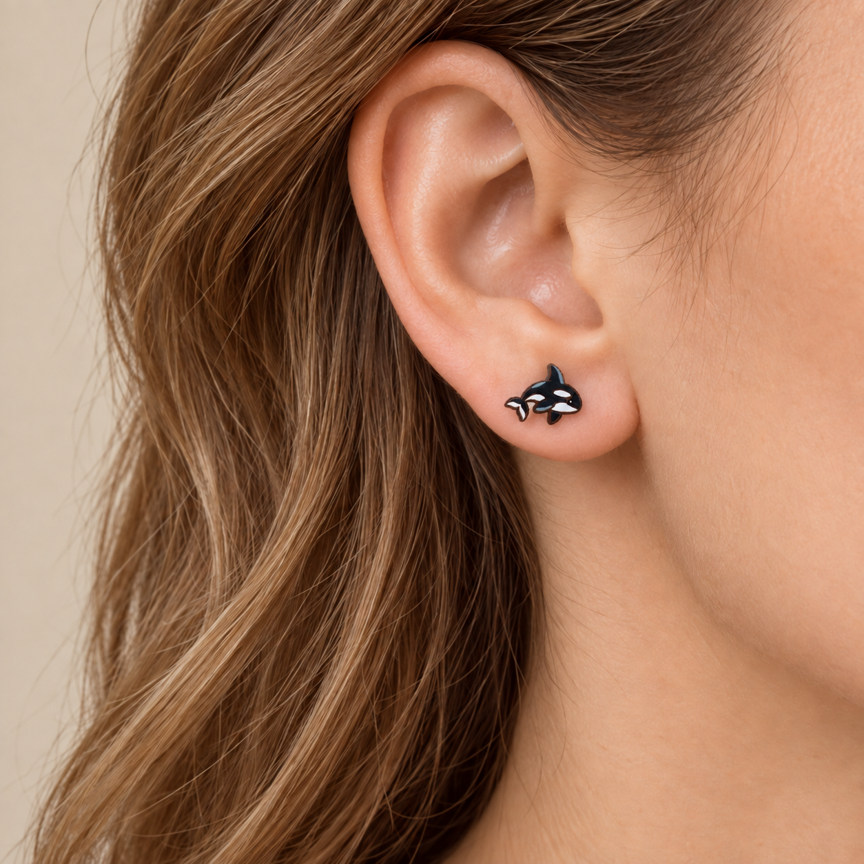 Killer Whale Stud Earrings