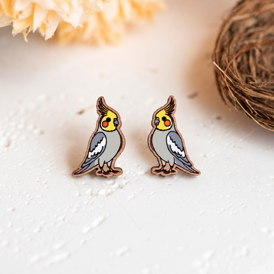 Cockatiel Stud Earrings