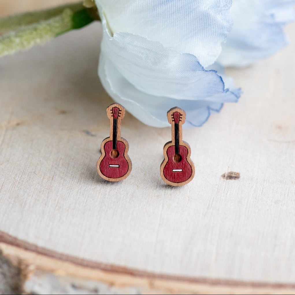 Acoustic Guitar Stud Earrings - Robin Valley Official Store