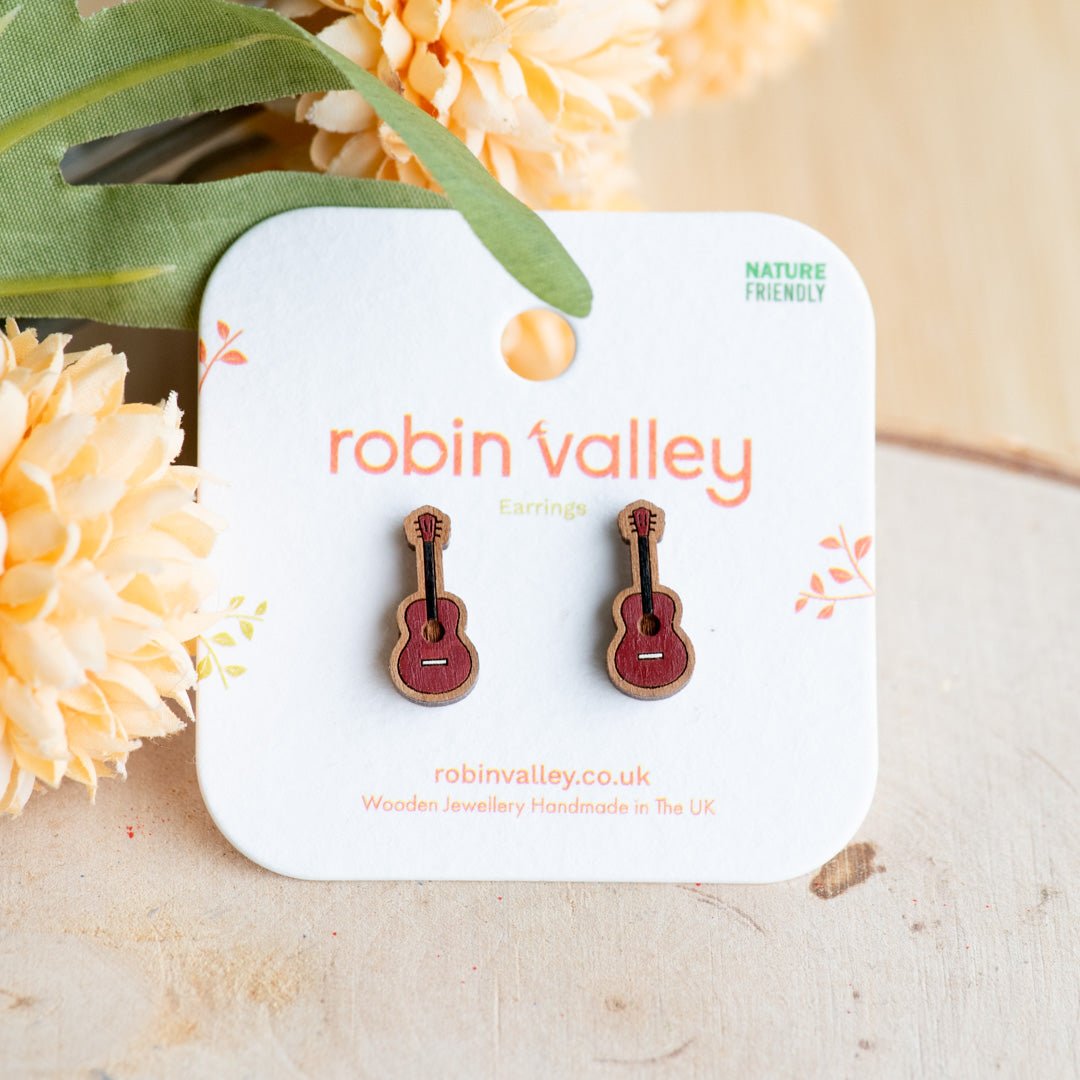 Acoustic Guitar Stud Earrings - Robin Valley Official Store