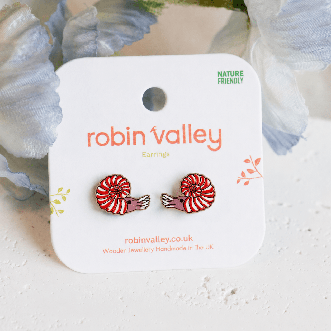 Ammonite Stud Earrings - Robin Valley Official Store