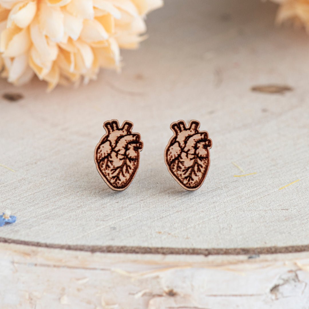 Anatomical Heart Stud Earrings - Robin Valley Official Store