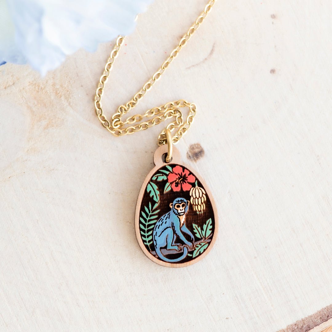 Artisian Tropic Monkey Pendant Necklace - Robin Valley Official Store