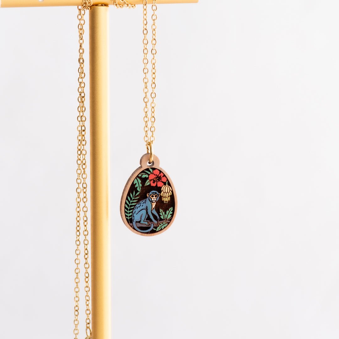 Artisian Tropic Monkey Pendant Necklace - Robin Valley Official Store