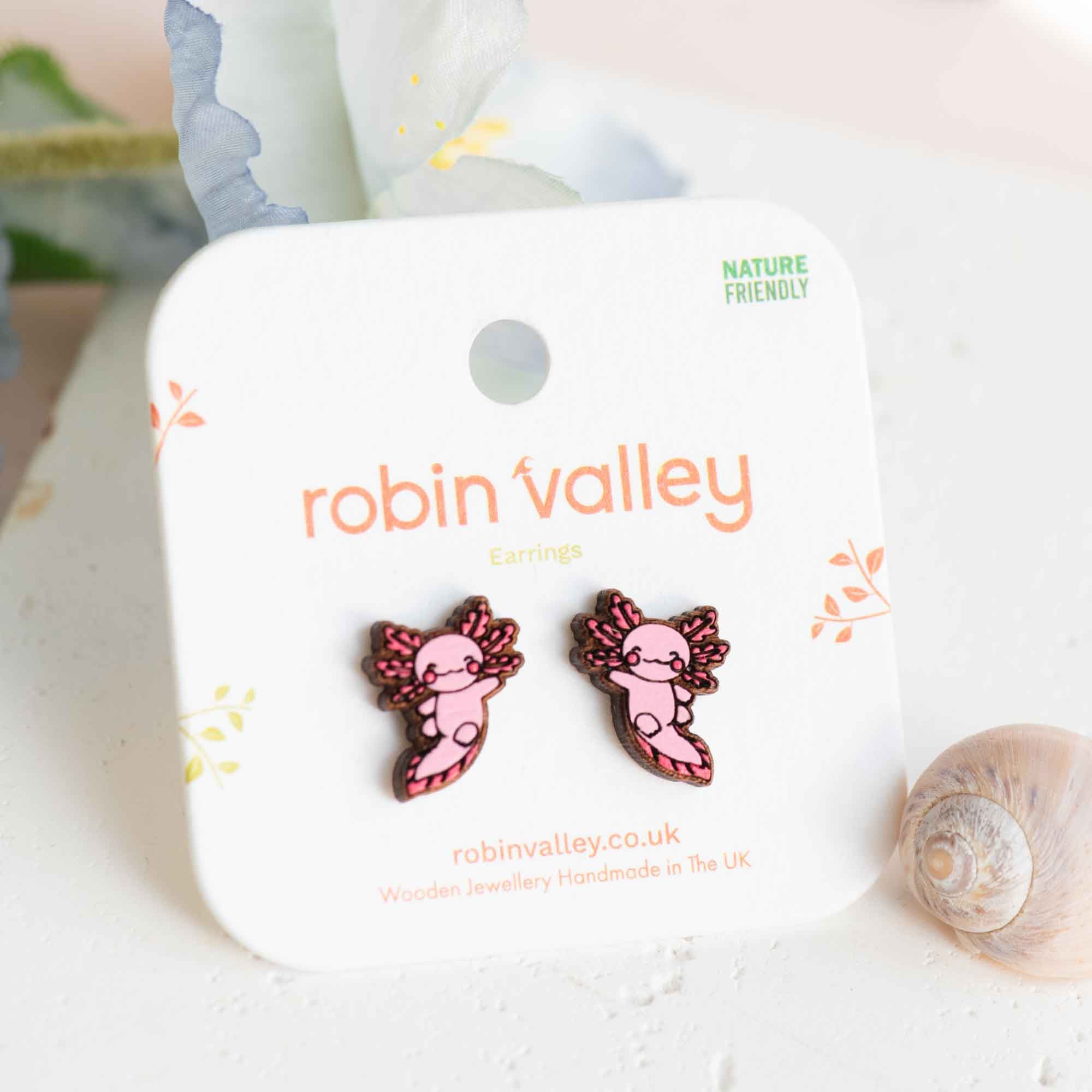 Axolotl Earrings (Straight) - Robin Valley Official Store