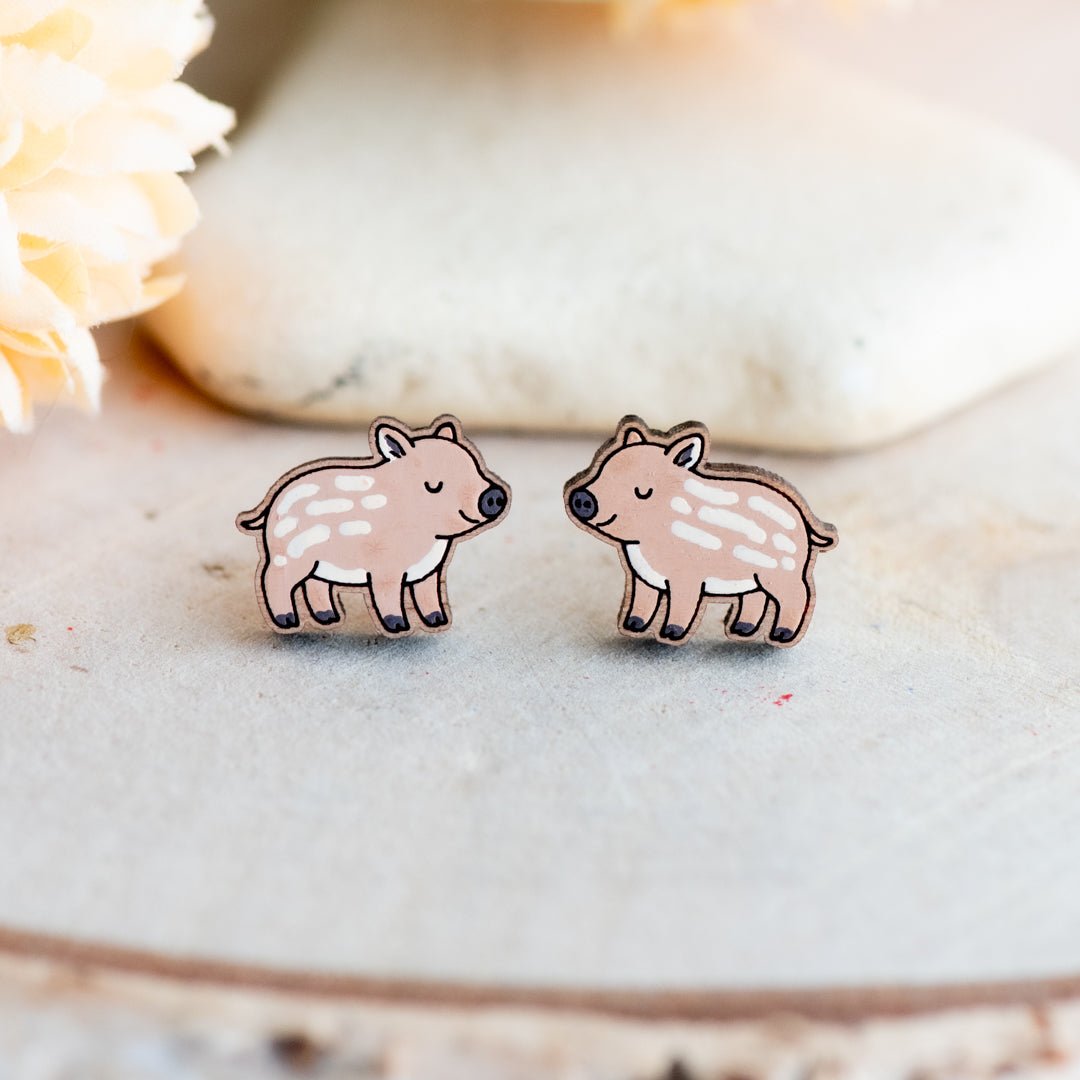 Baby Boar Piglet Stud Earrings - Robin Valley Official Store