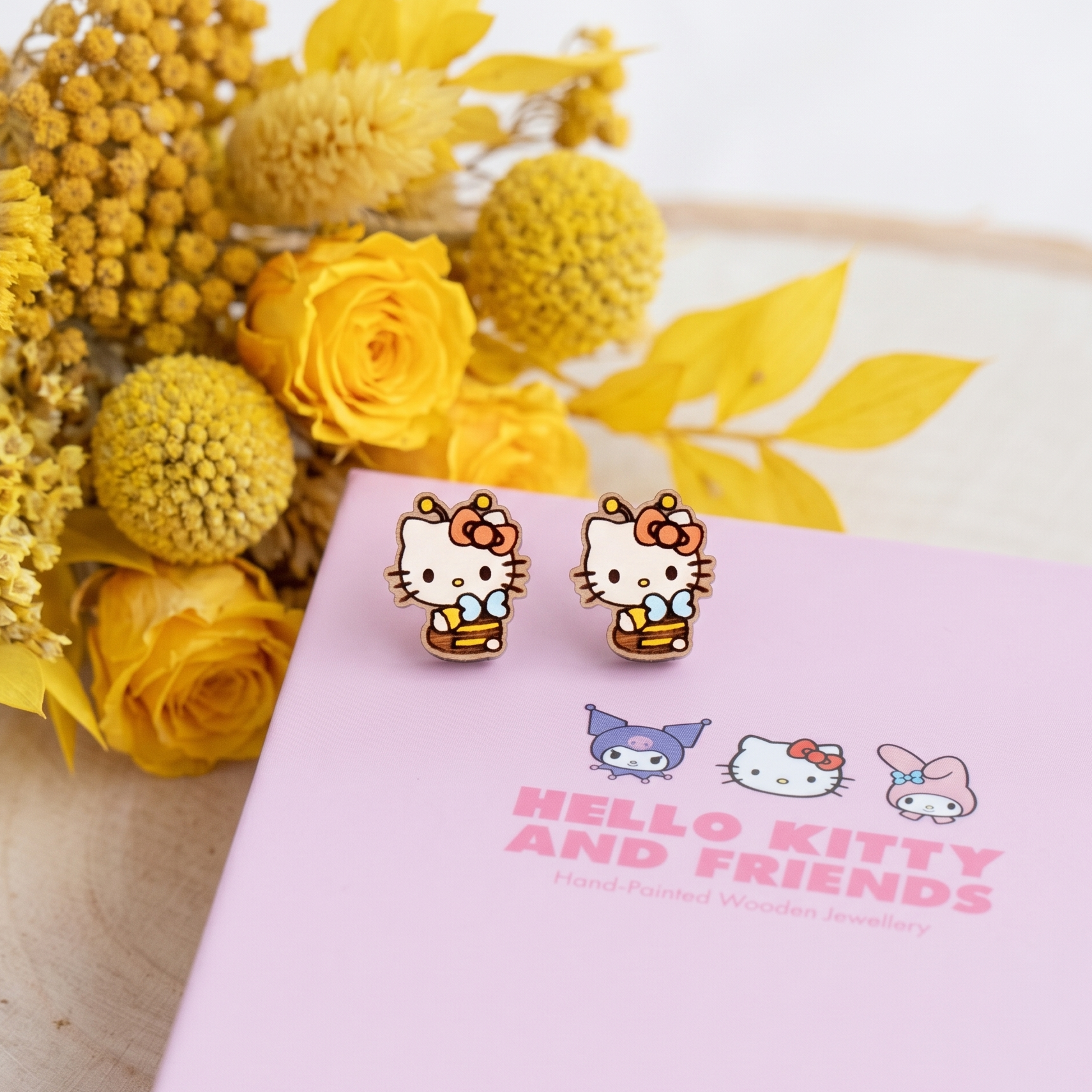 Officially Licensed Hello Kitty Bee Stud Earrings