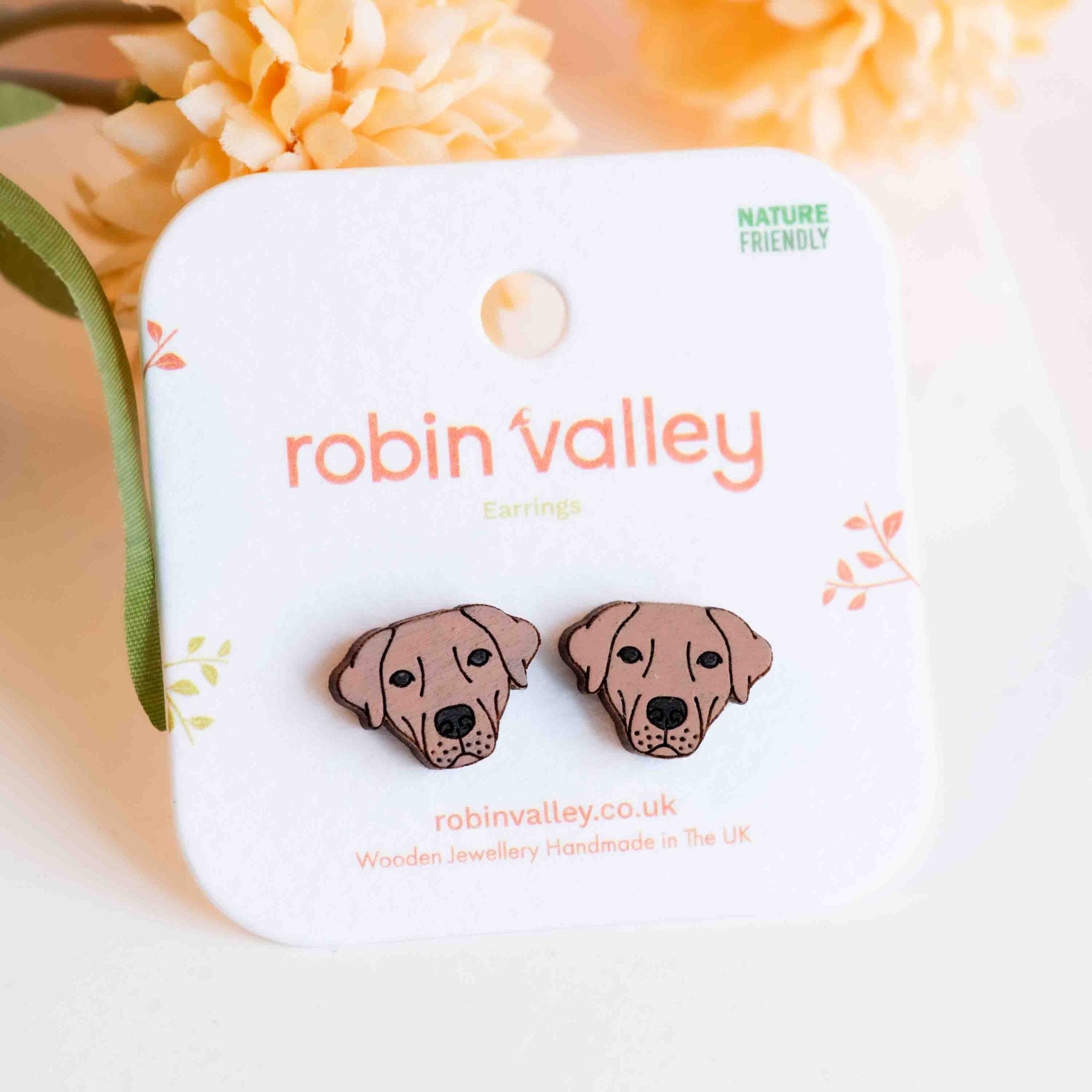 Brown Labrador Stud Earrings - Robin Valley Official Store
