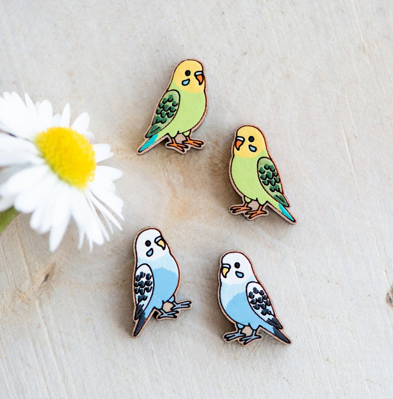 Budgerigar Stud Earrings - Robin Valley Official Store