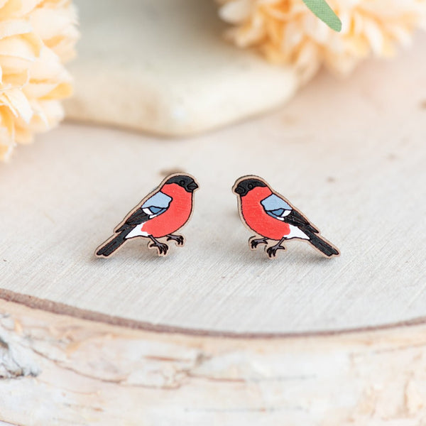 Bullfinch Stud Earrings - Robin Valley Official Store